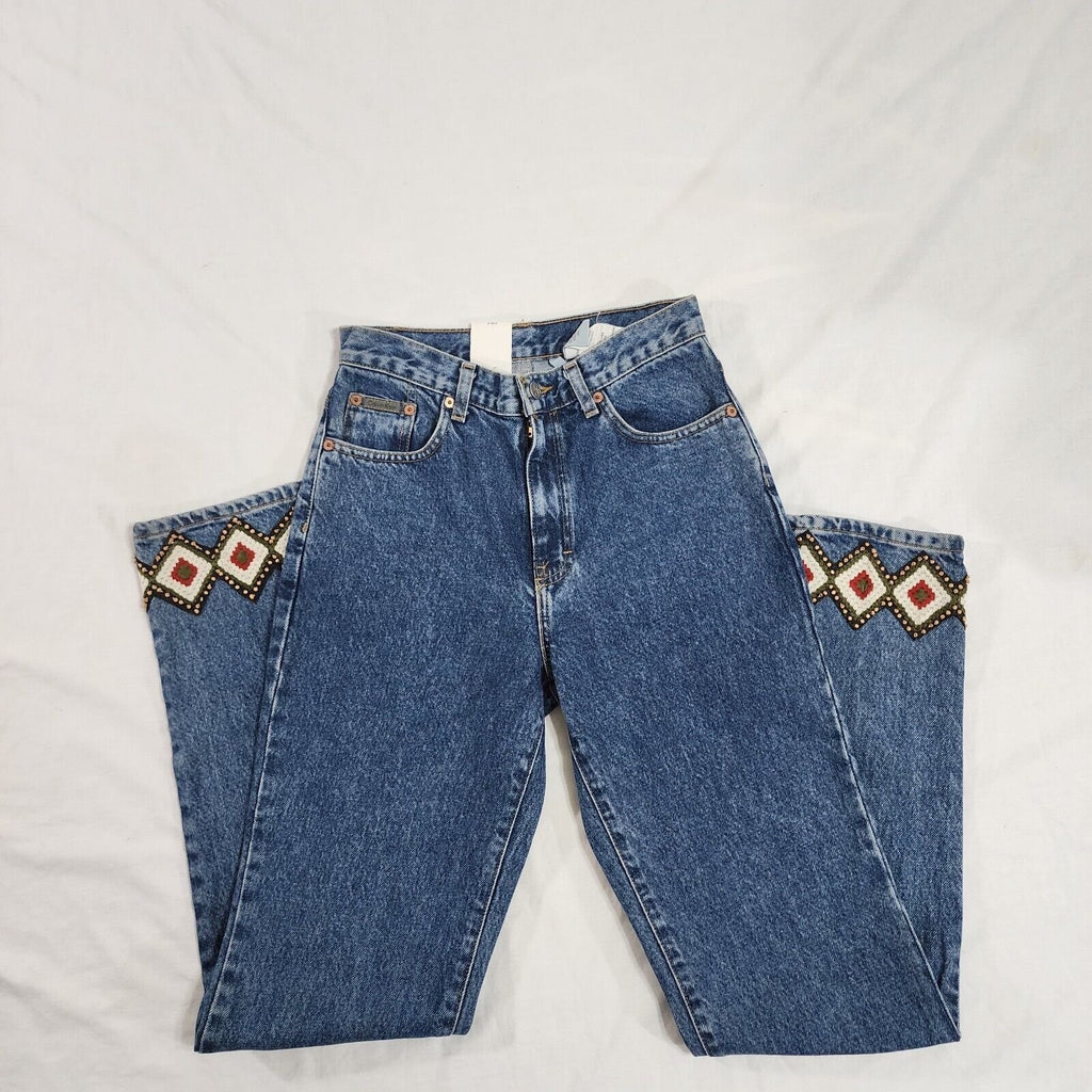 Vintage Calvin Klein Jeans Women 4 Y2K Double Stone Breaded quilted - NEW