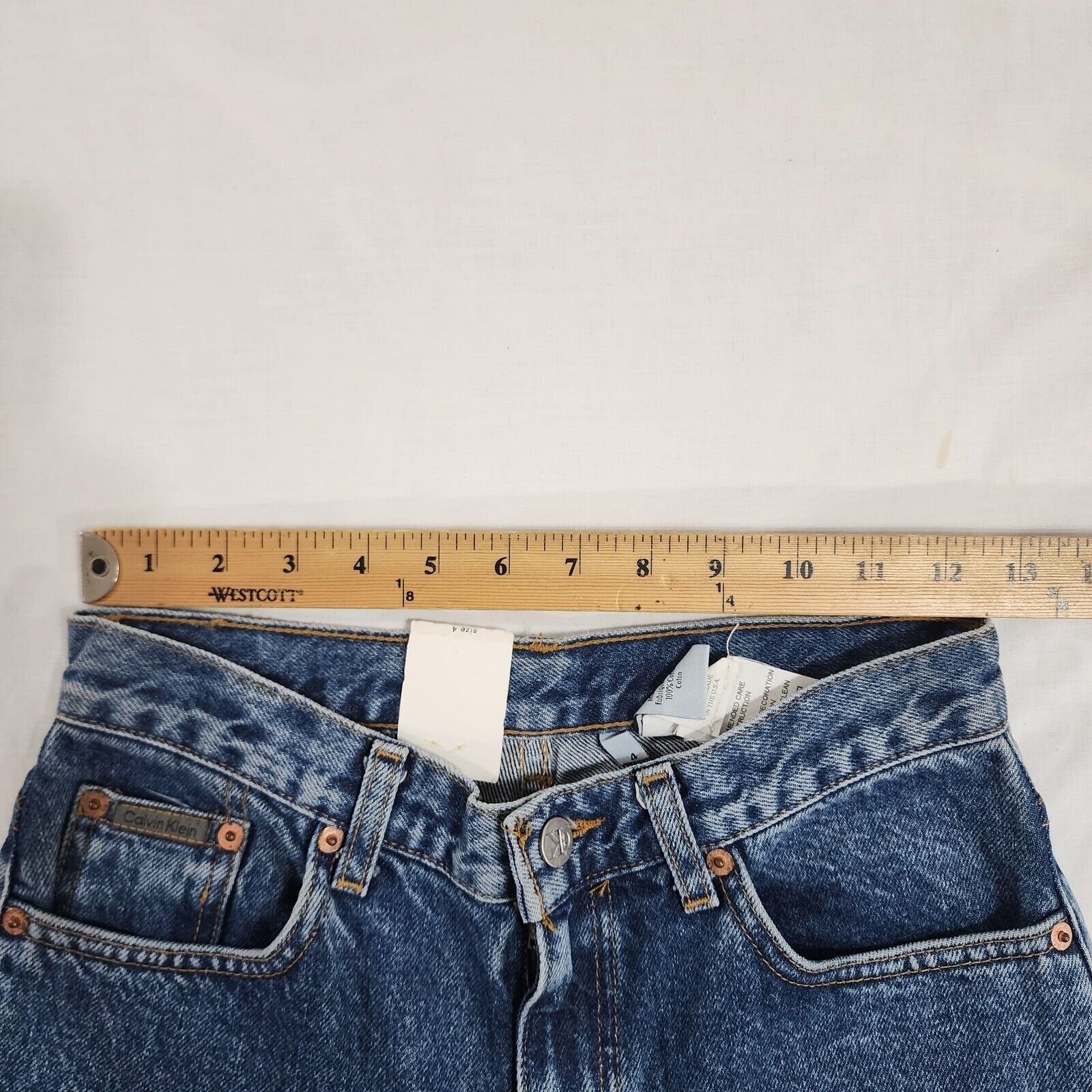 Vintage Calvin Klein Jeans Women 4 Y2K Double Stone Breaded quilted - NEW