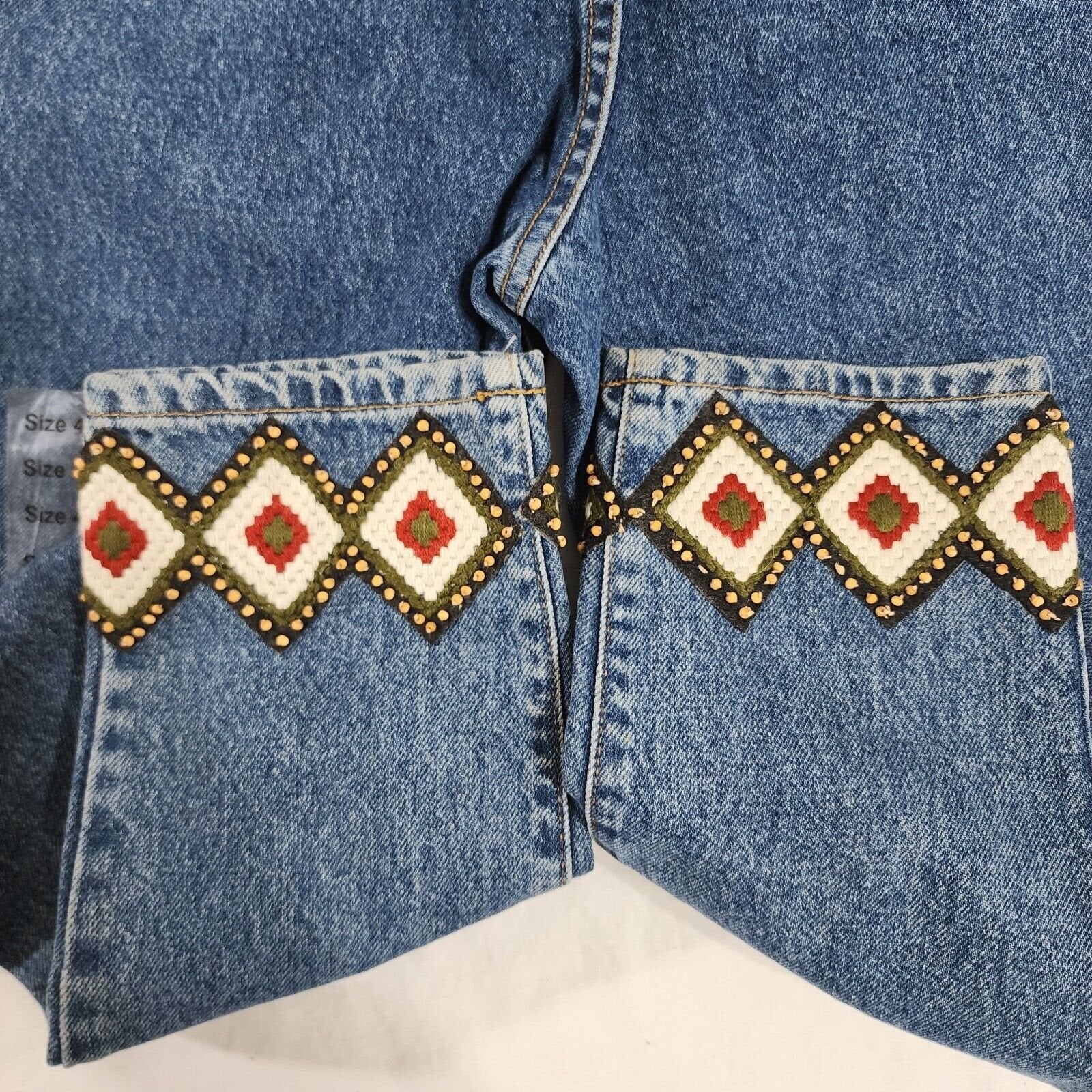 Vintage Calvin Klein Jeans Women 4 Y2K Double Stone Breaded quilted - NEW