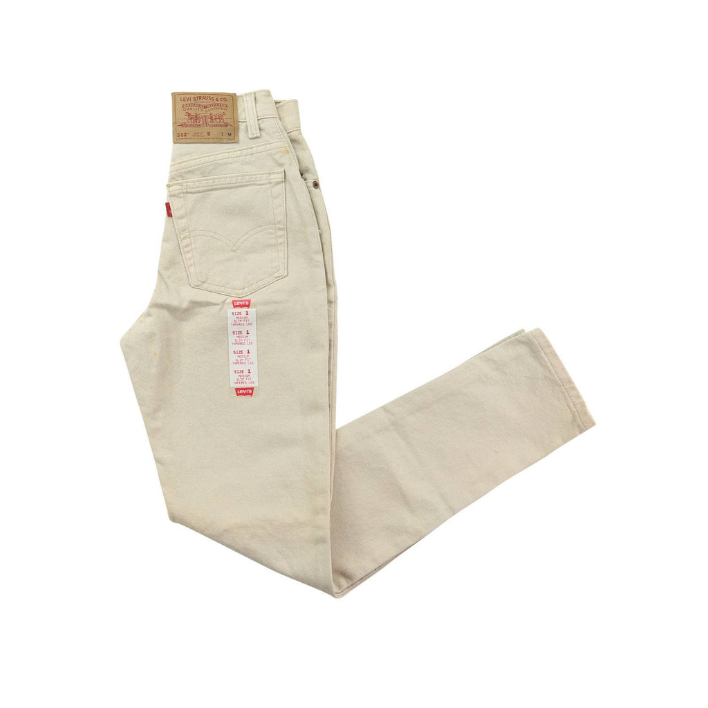 VINTAGE 90S DEADSTOCK LEVI’S 512 TAN BEIGE HIGH WAISTED JEANS