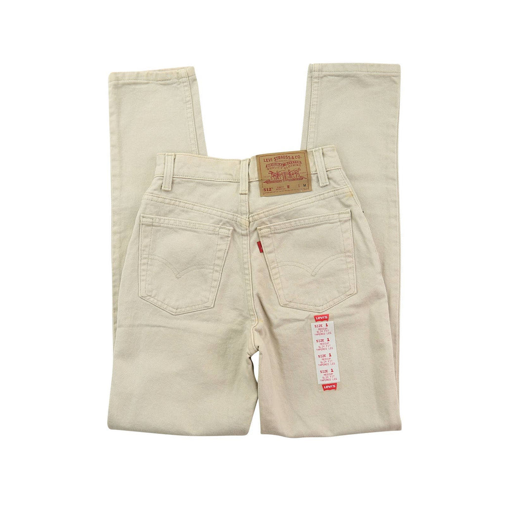 VINTAGE 90S DEADSTOCK LEVI’S 512 TAN BEIGE HIGH WAISTED JEANS