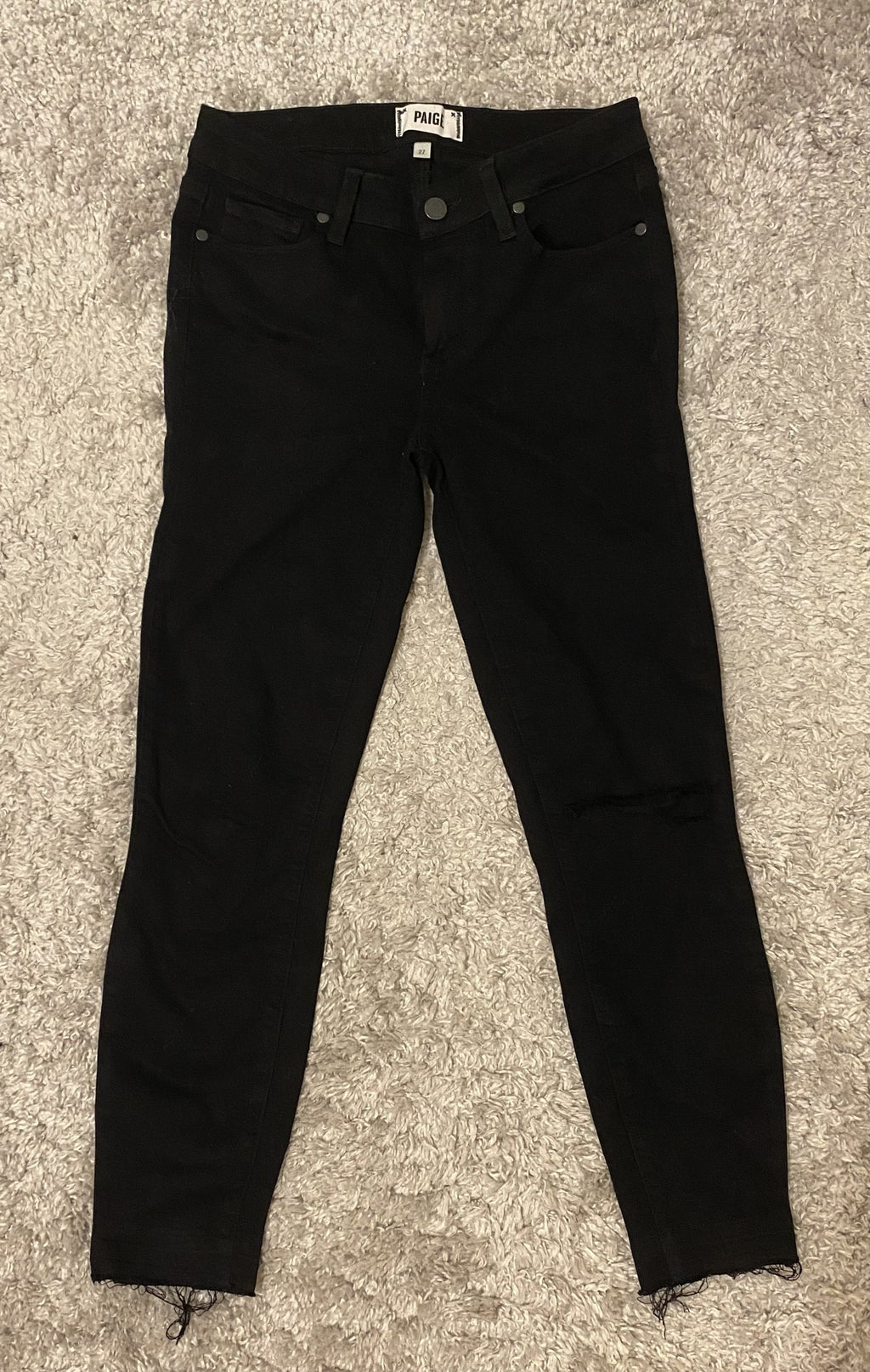 PAIGE Verdugo Crop Skinny Jeans 27 Black