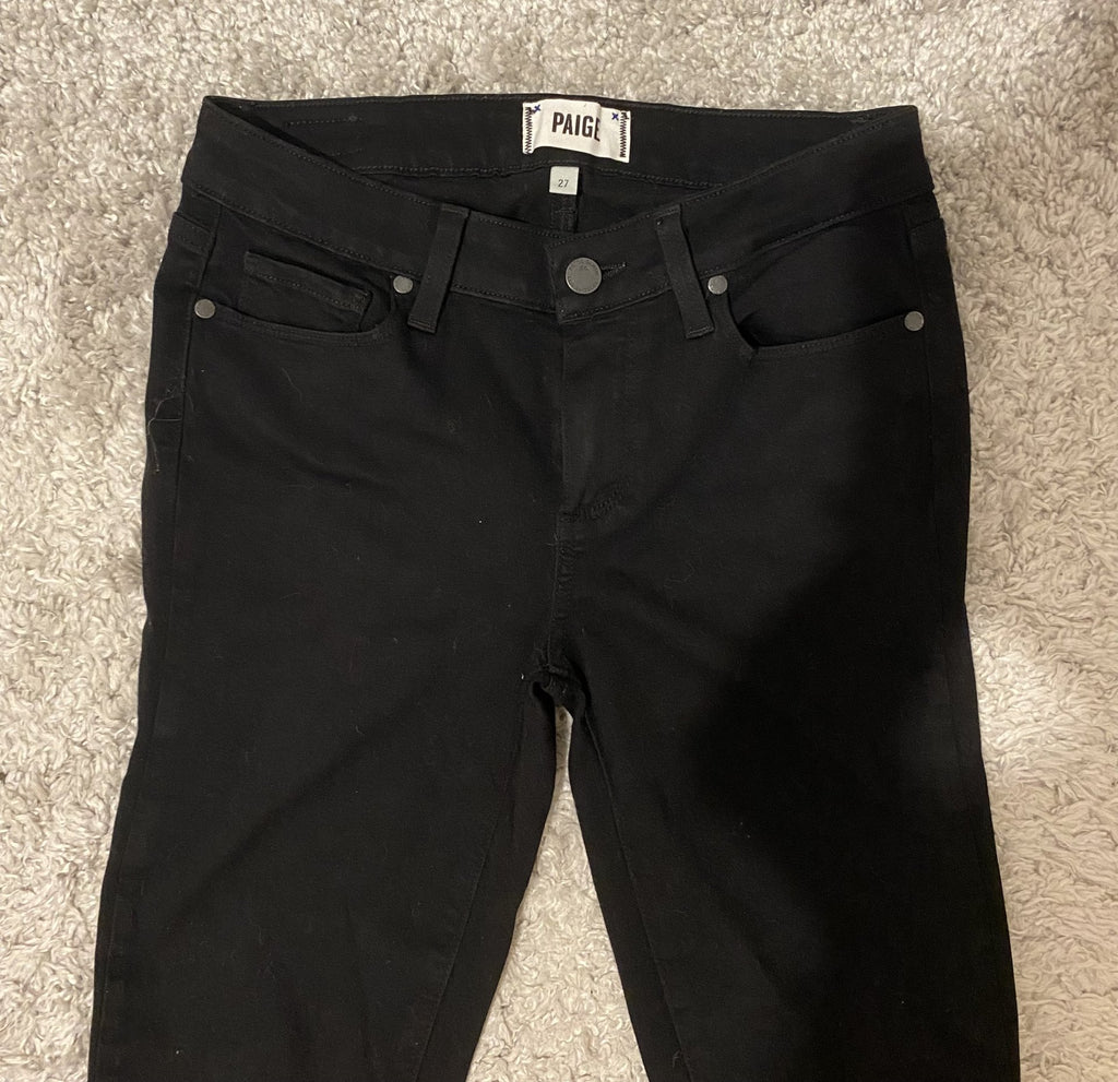 PAIGE Verdugo Crop Skinny Jeans 27 Black