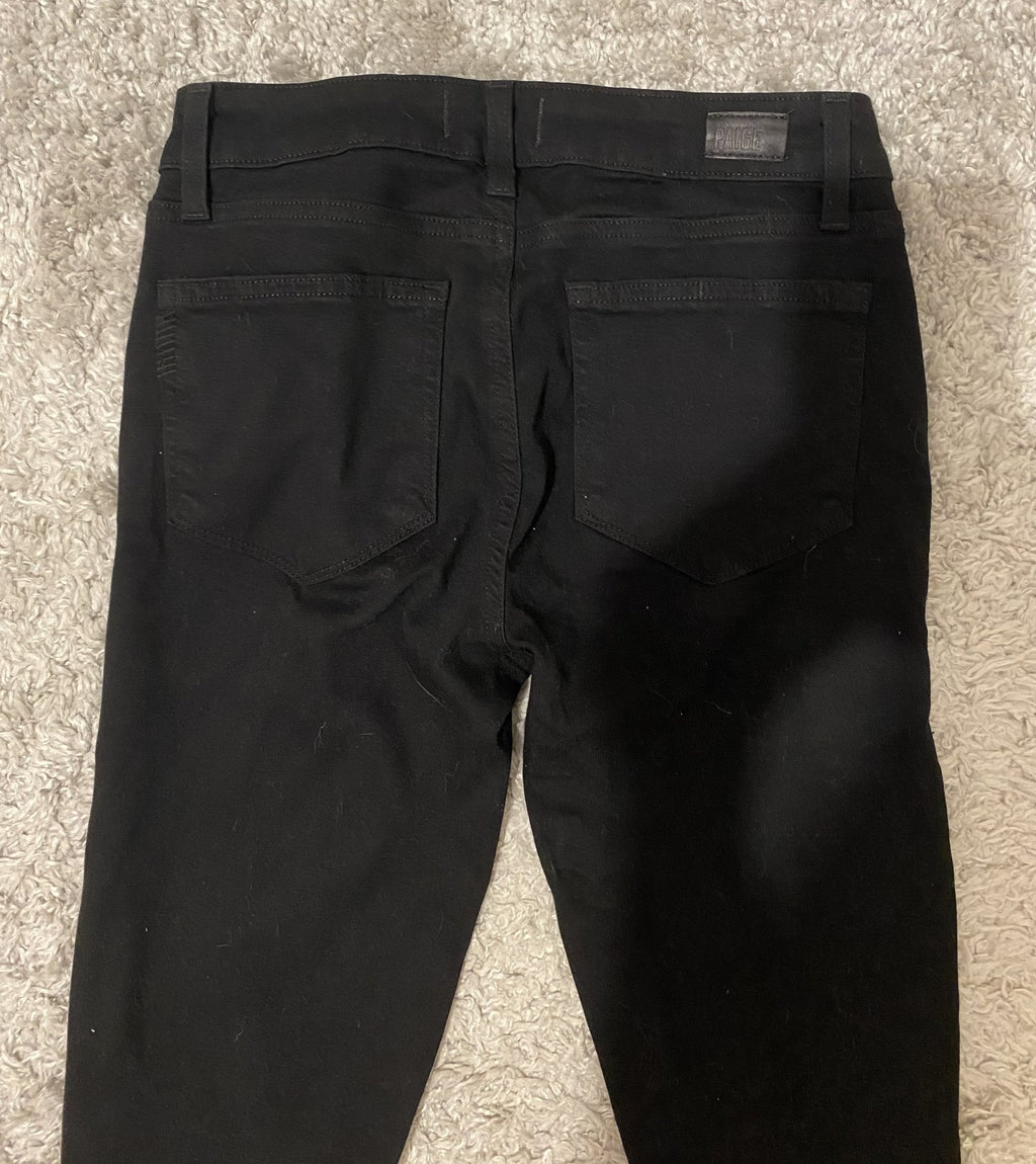 PAIGE Verdugo Crop Skinny Jeans 27 Black