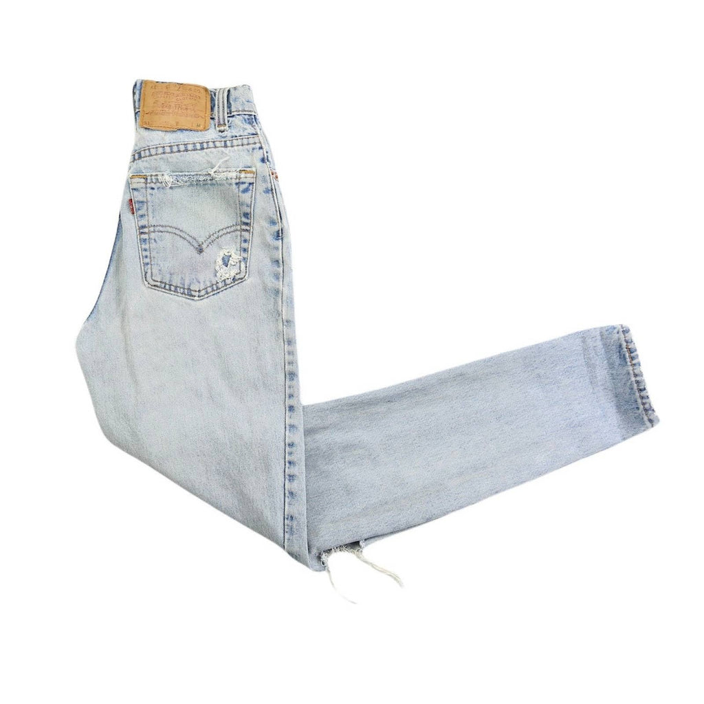 VINTAGE LEVIS 512 LIGHT WASH DISTRESSED GRUNGY HIGH WAISTED JEANS 23”/24”