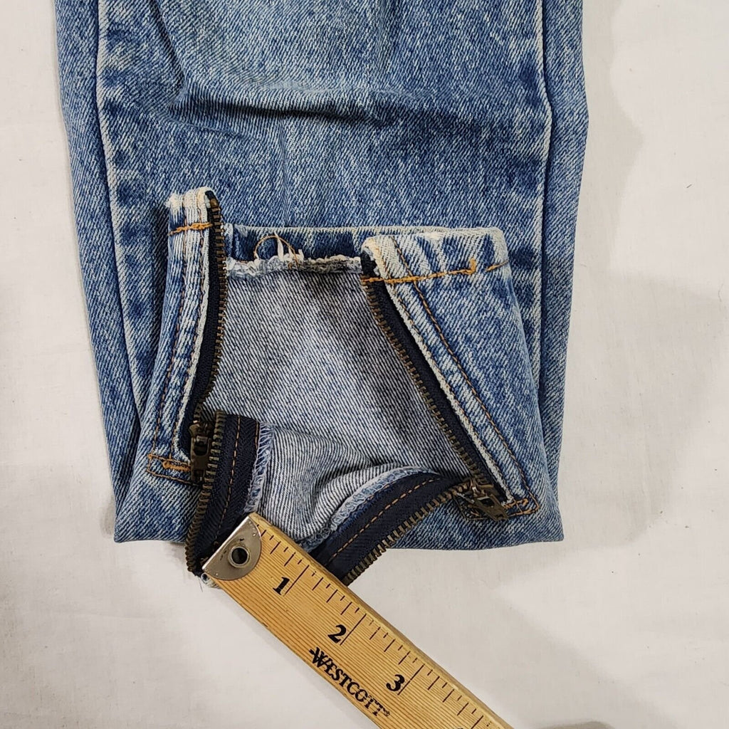 Vintage Jordache Tapered 80's ankle zip Jeans 9/10 26 x 27 Denim Blue Wash