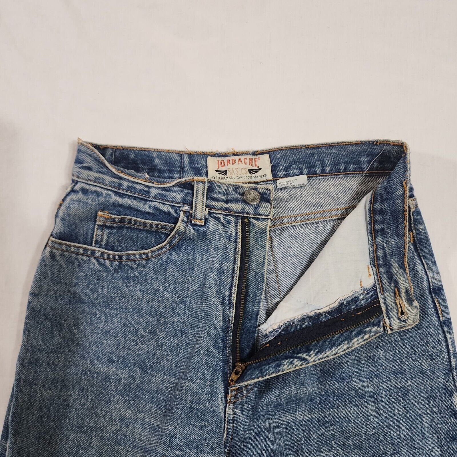 Vintage Jordache Tapered 80's ankle zip Jeans 9/10 26 x 27 Denim Blue Wash