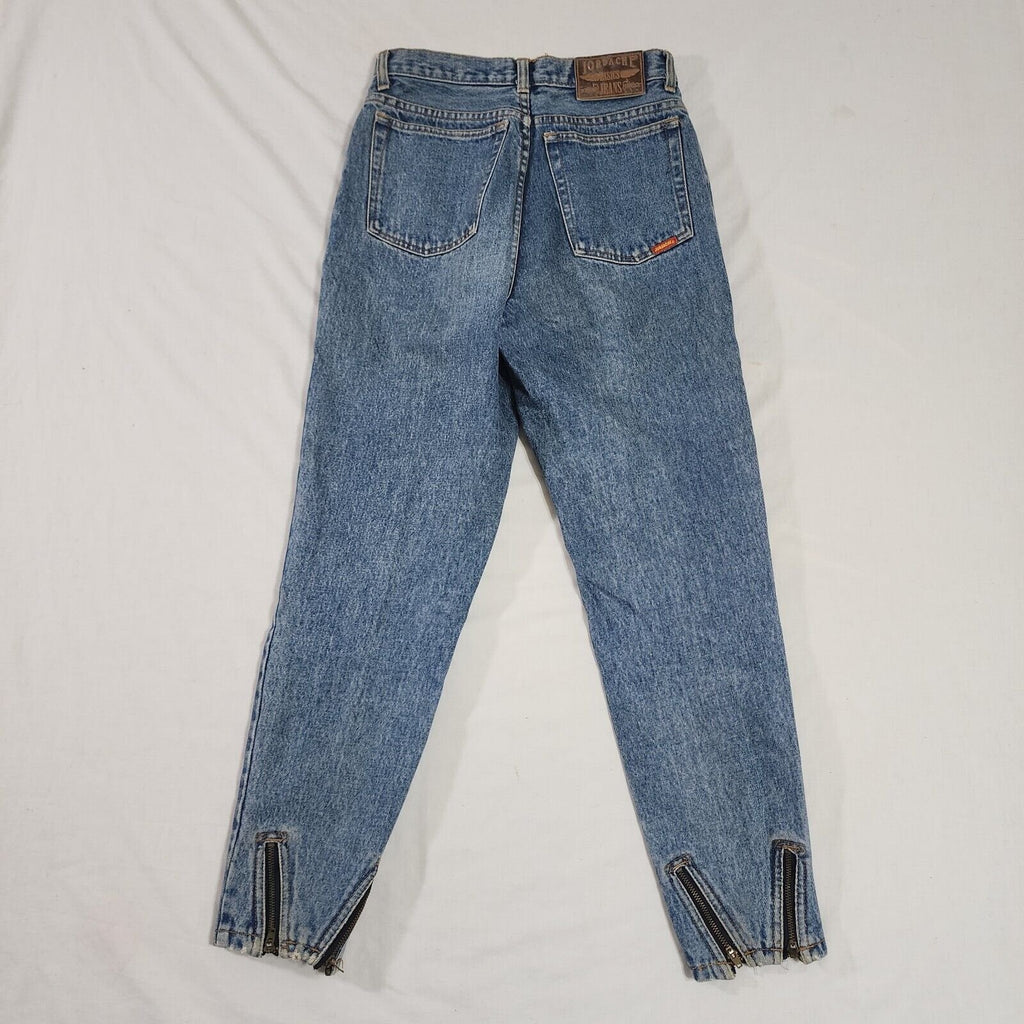 Vintage Jordache Tapered 80's ankle zip Jeans 9/10 26 x 27 Denim Blue Wash