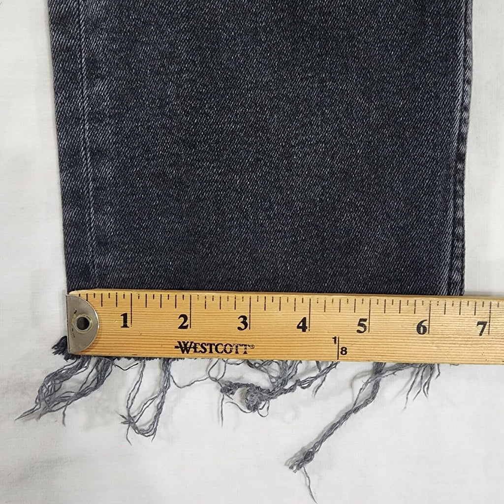Re/Done High-rise Loose Cropped Raw Hem Jeans Faded Black Women's Size 28 Waist