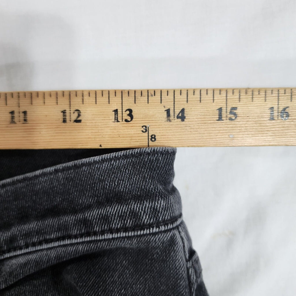 Re/Done High-rise Loose Cropped Raw Hem Jeans Faded Black Women's Size 28 Waist
