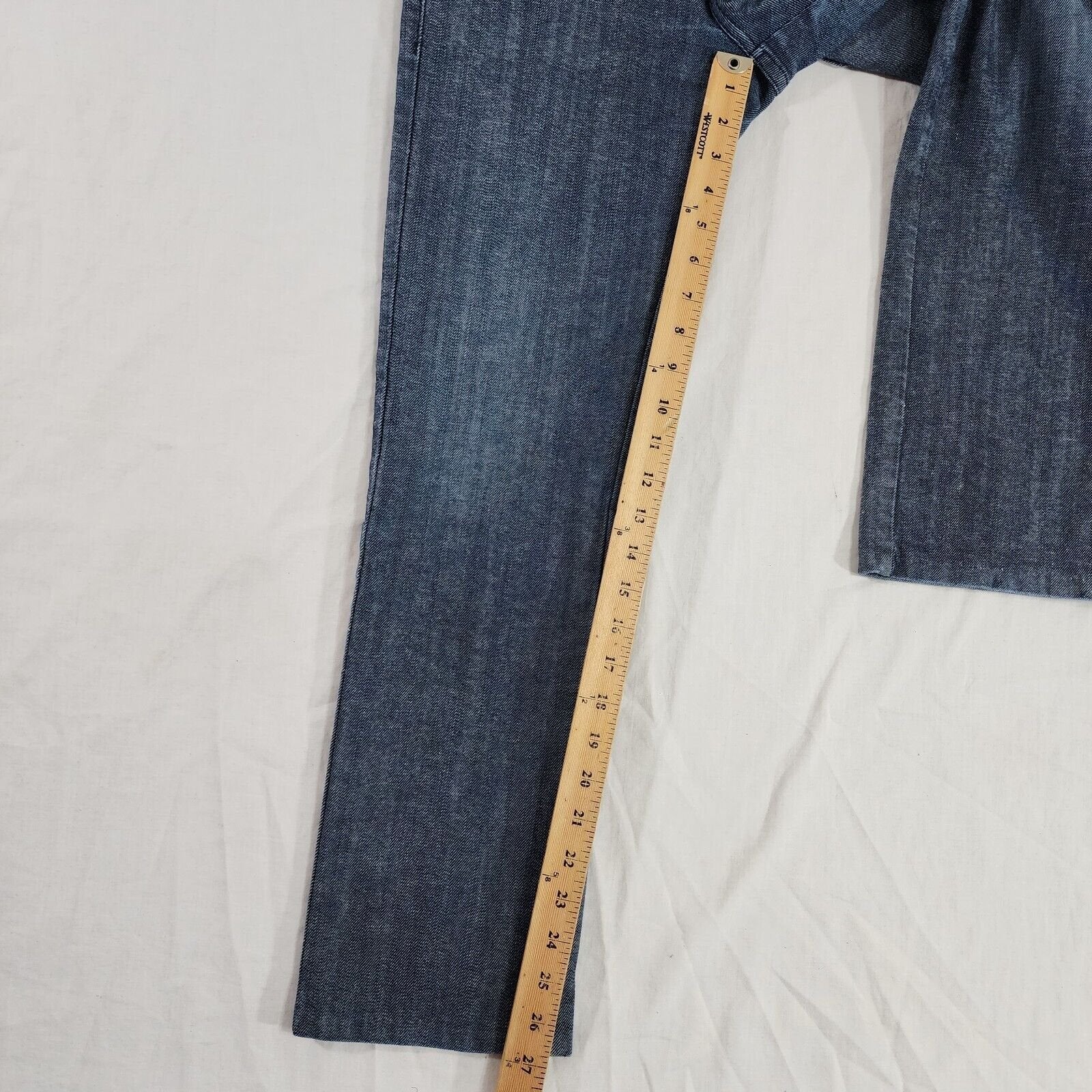 Naked and Famous Skinny Guy Japanese Silk Denim 29x27 Dark wash Indigo Blue EUC