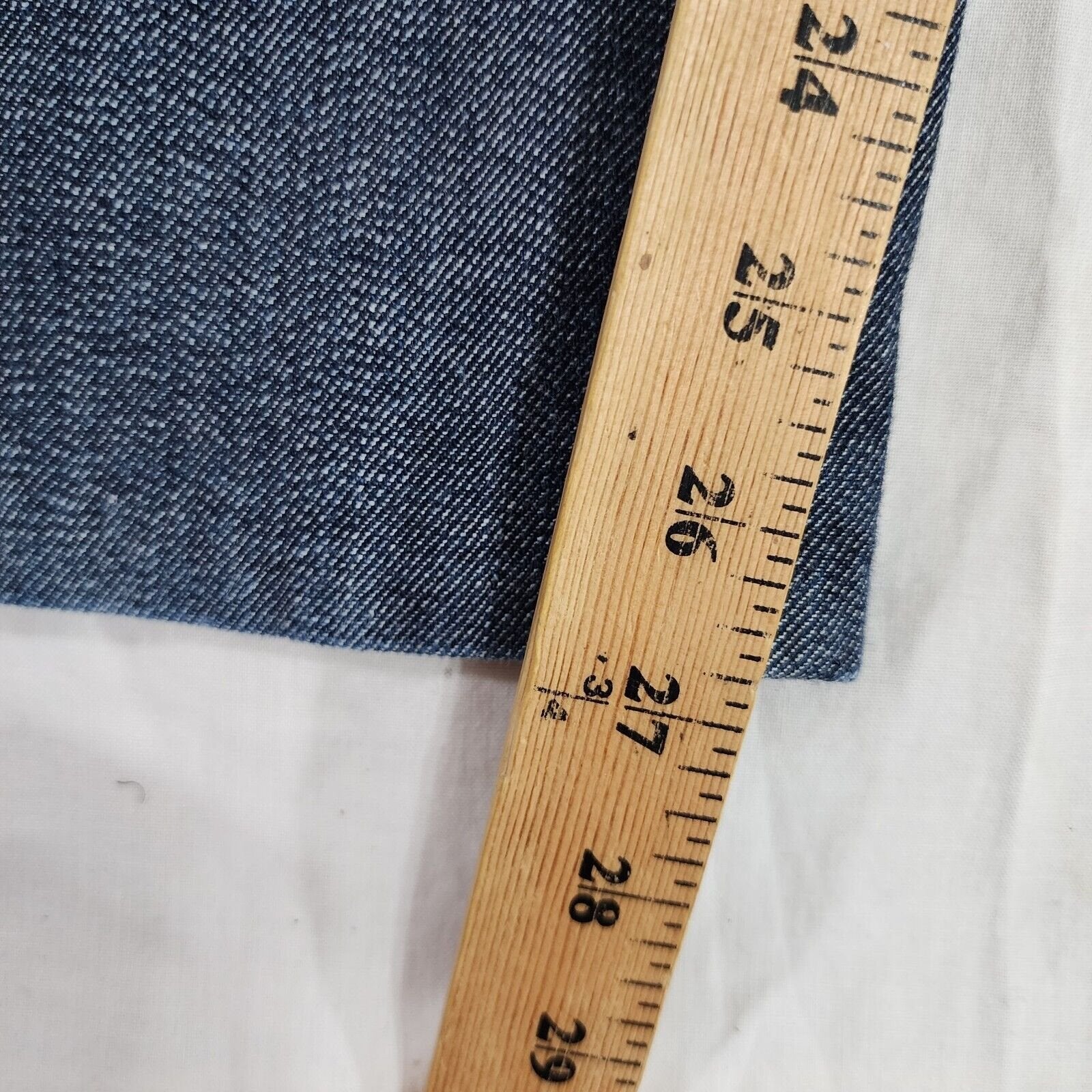 Naked and Famous Skinny Guy Japanese Silk Denim 29x27 Dark wash Indigo Blue EUC