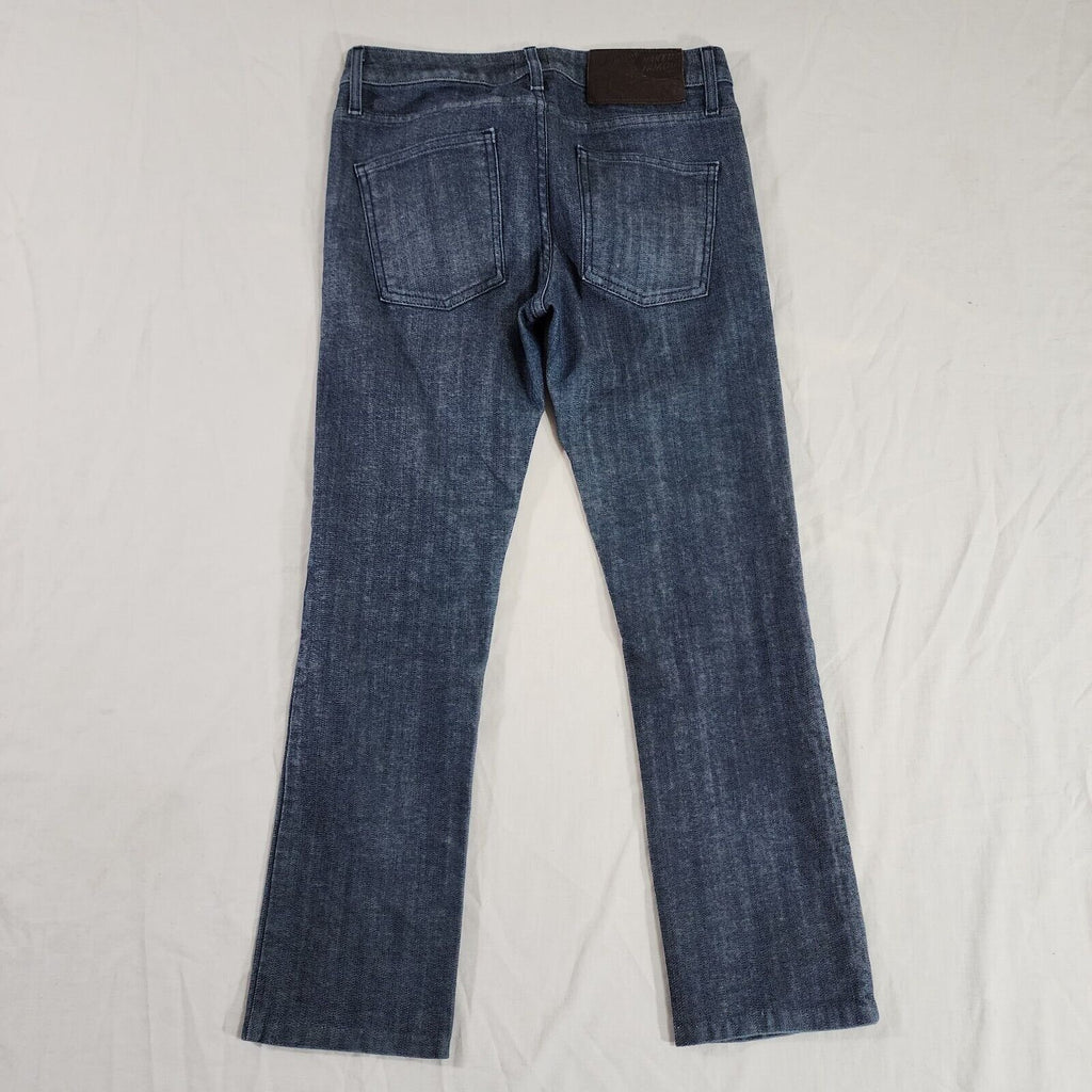 Naked and Famous Skinny Guy Japanese Silk Denim 29x27 Dark wash Indigo Blue EUC