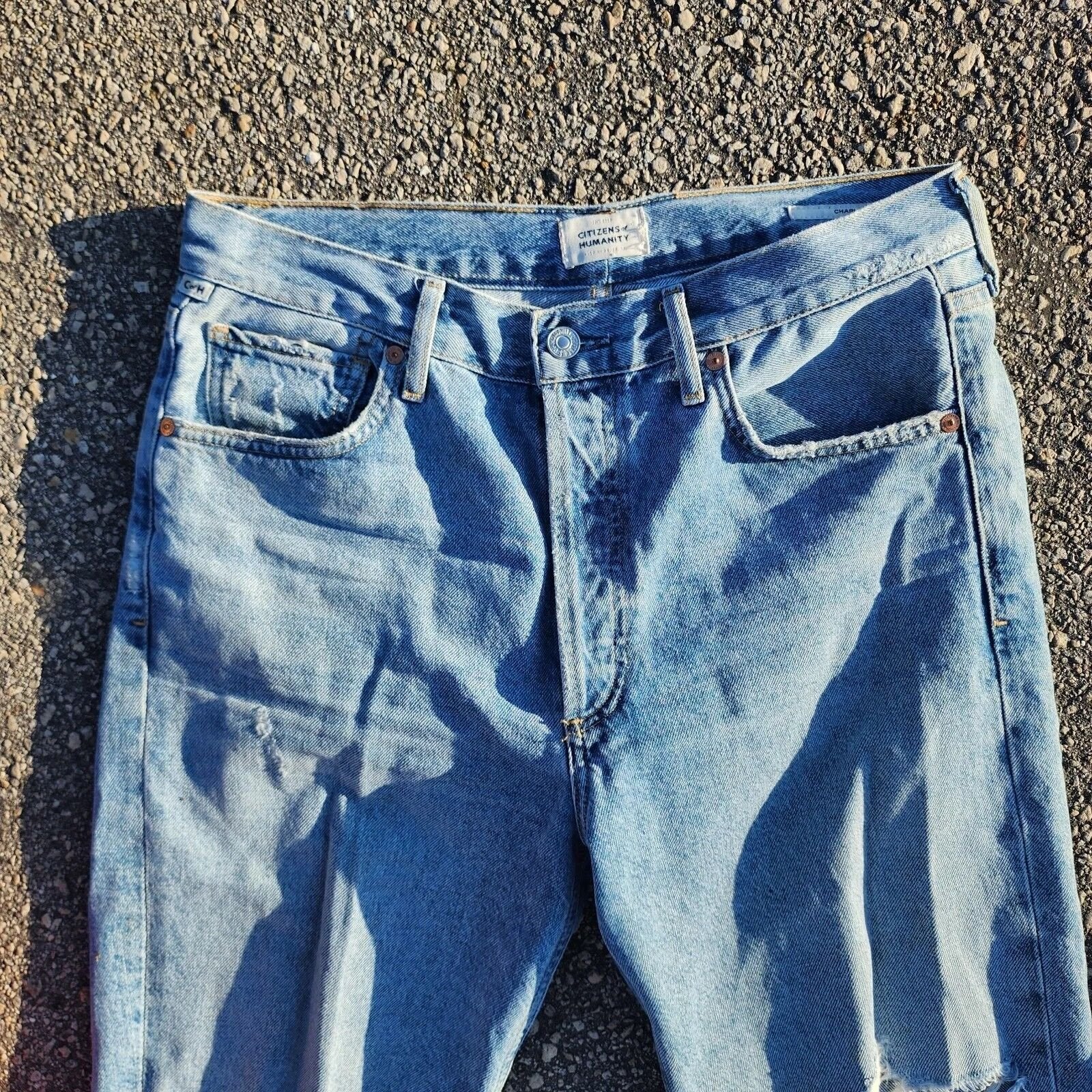 Citizens of Humanity Charlotte Button Fly High Rise Straight Leg 32 / 26 Jeans