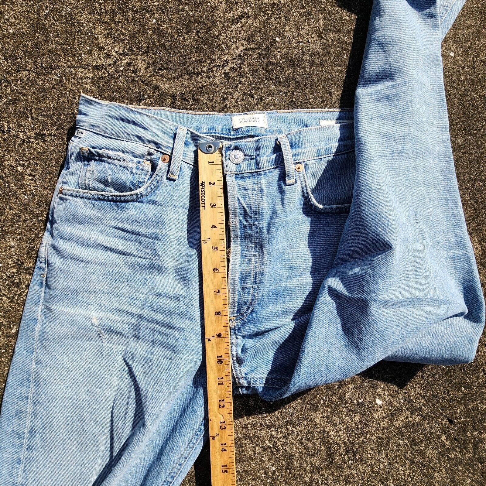 Citizens of Humanity Charlotte Button Fly High Rise Straight Leg 32 / 26 Jeans