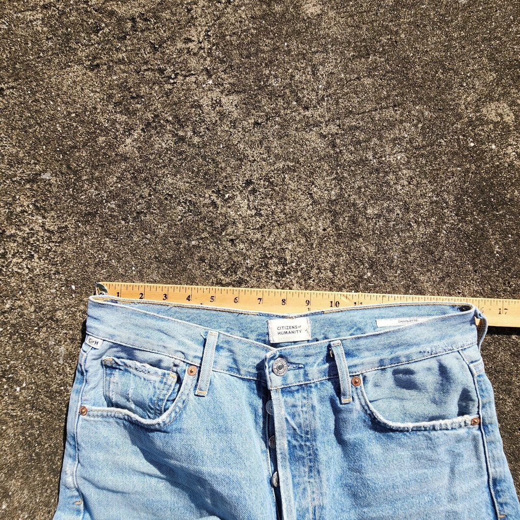 Citizens of Humanity Charlotte Button Fly High Rise Straight Leg 32 / 26 Jeans