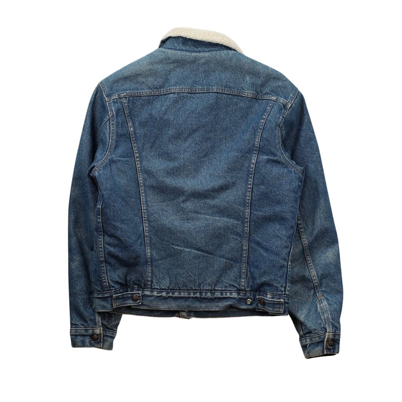 VINTAGE LEVI’S SHERPA DARK WASH DENIM JACKET