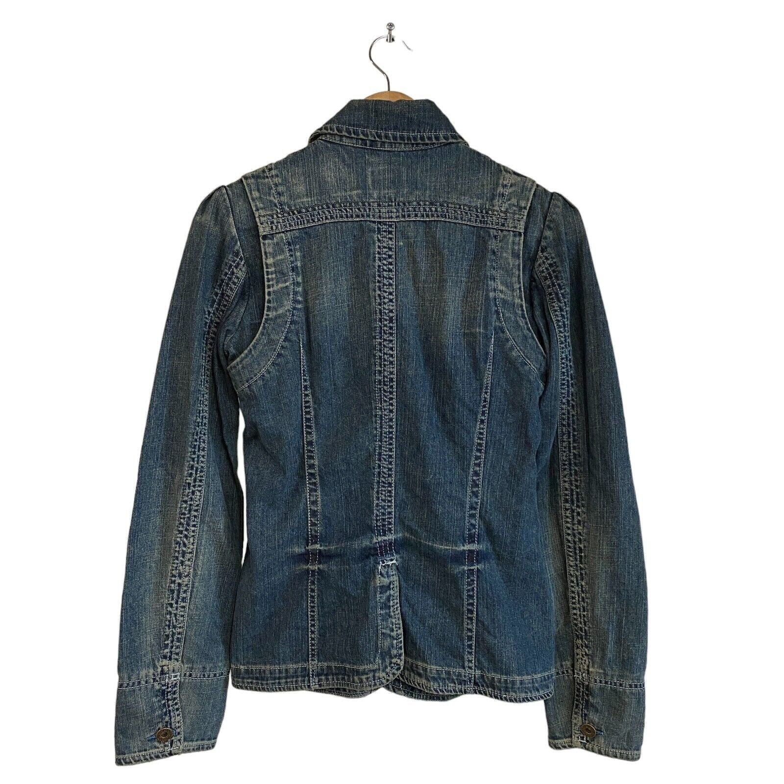Womens Diesel Denim Button Up Jacket In Blue Size Small New With Tags