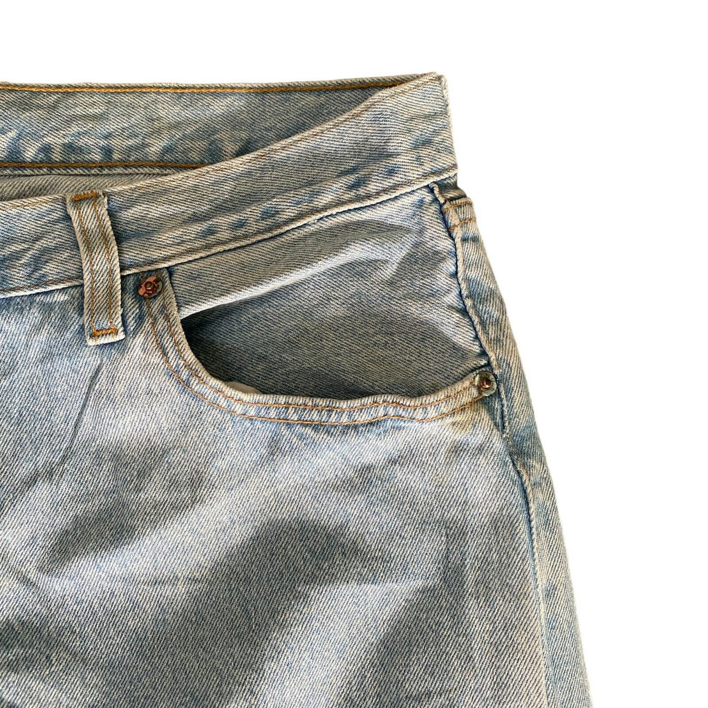 Vintage Mens Levi's 501 Regular Straight Jeans Blue Button W38 L34 Made In UK