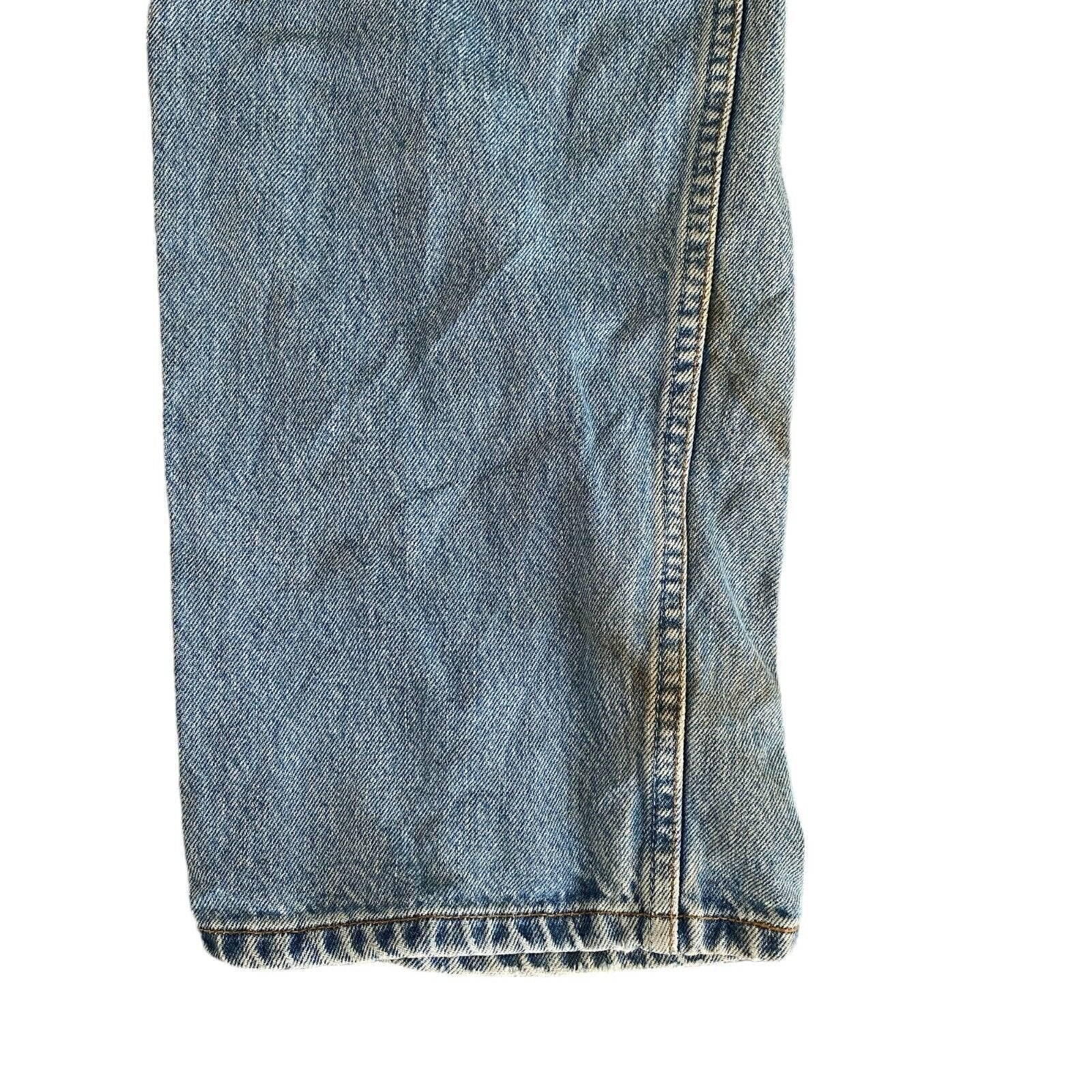 Vintage 90s Levis 501 Original Riveted Straight Leg Denim Blue Jeans W38 L34