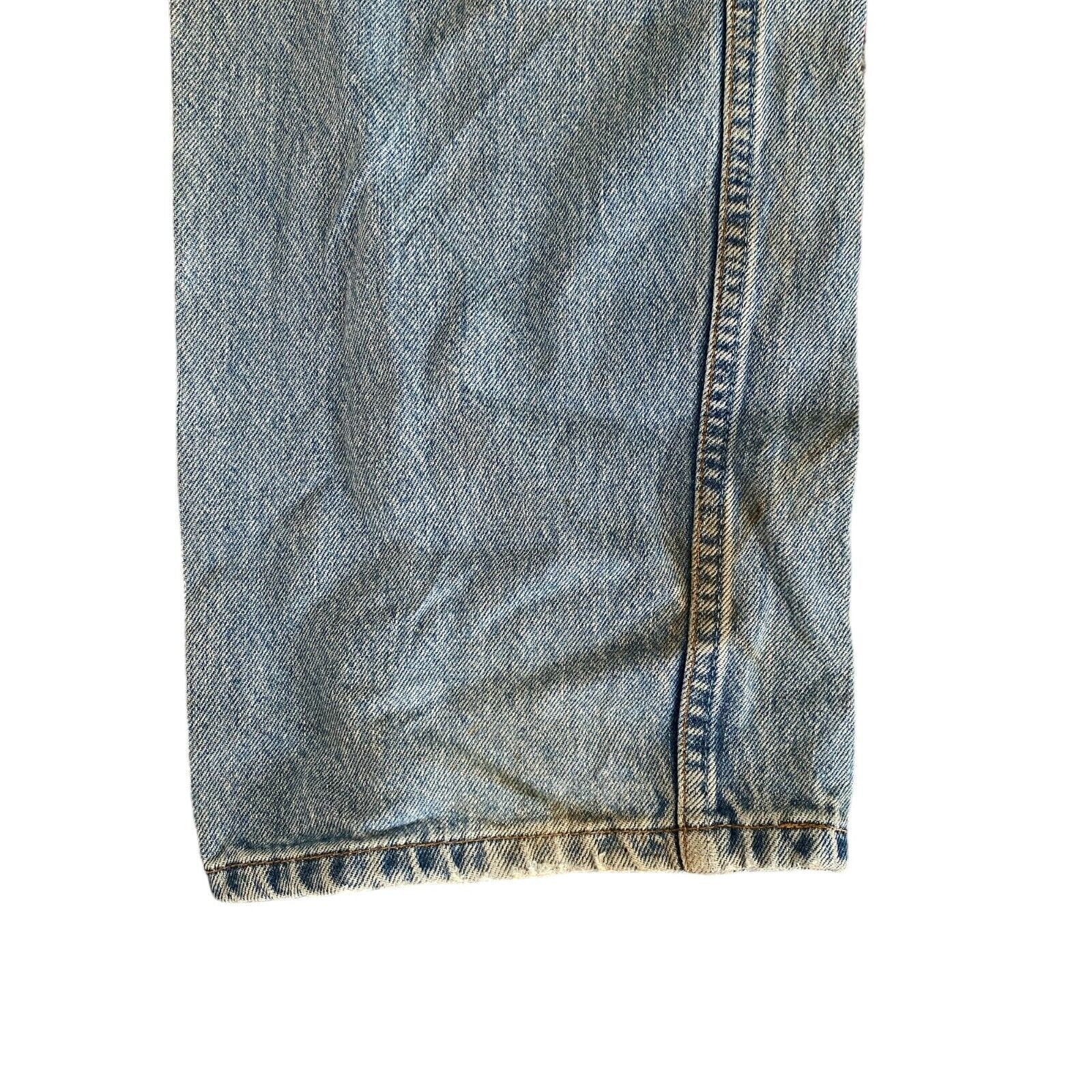 Vintage 90s Levis 501 Original Riveted Straight Leg Denim Blue Jeans W38 L34