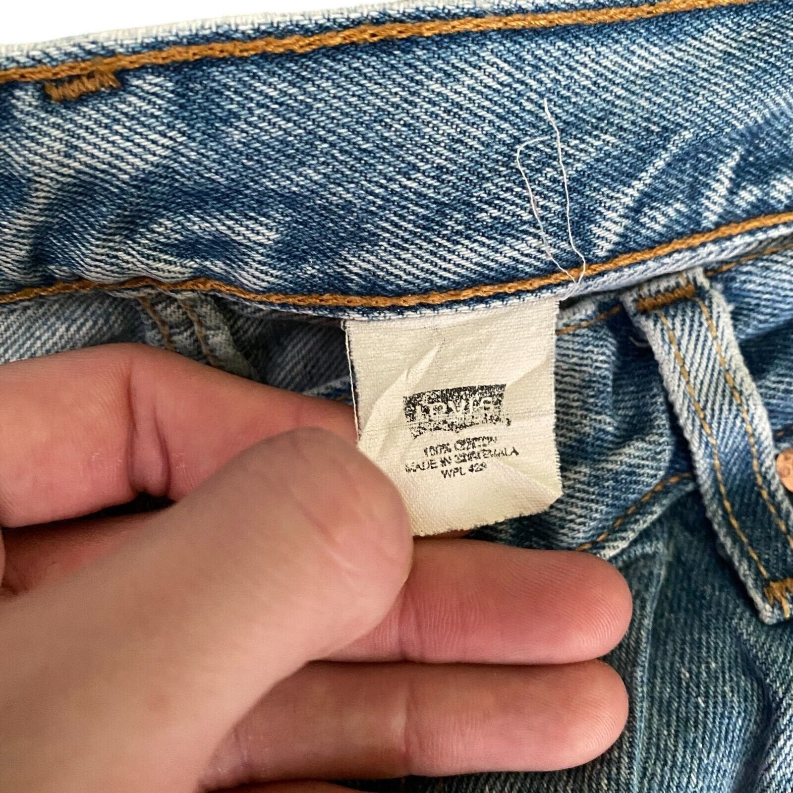 Levis 501xx Straight Fit Leg Denim Blue Jeans Original Riveted Size W38 L36