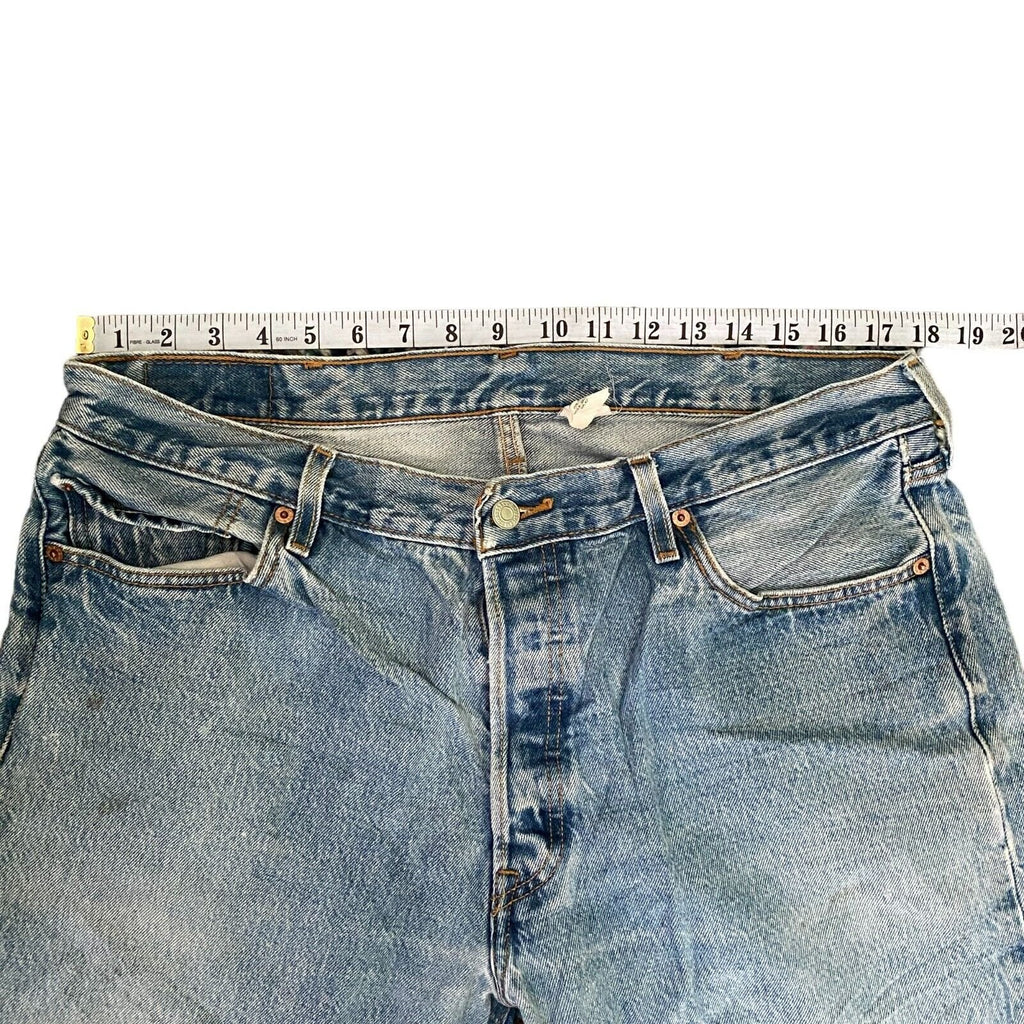 Levis 501xx Straight Fit Leg Denim Blue Jeans Original Riveted Size W38 L36