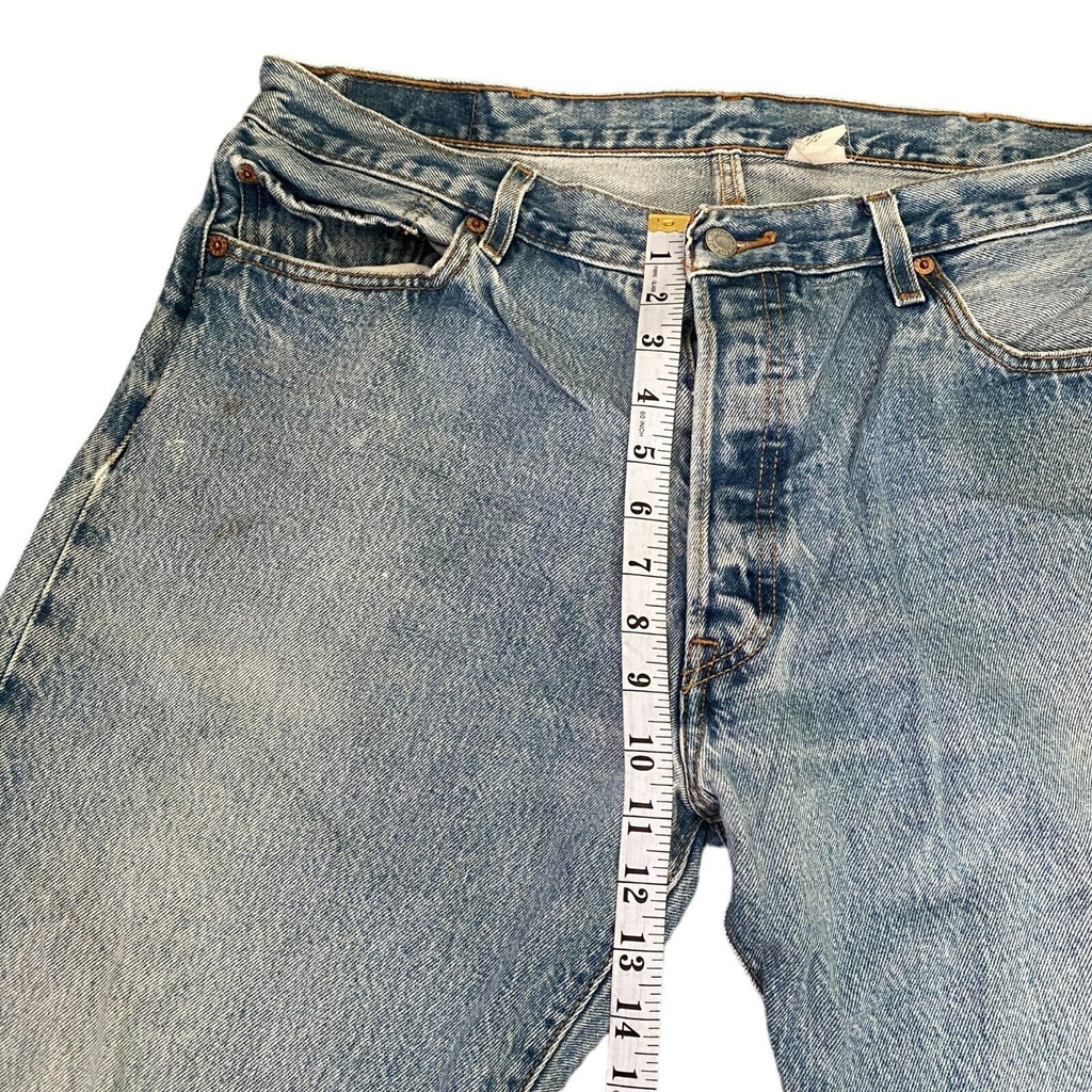 Levis 501xx Straight Fit Leg Denim Blue Jeans Original Riveted Size W38 L36