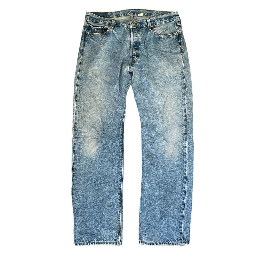 Levis 501xx Straight Fit Leg Denim Blue Jeans Original Riveted Size W38 L36