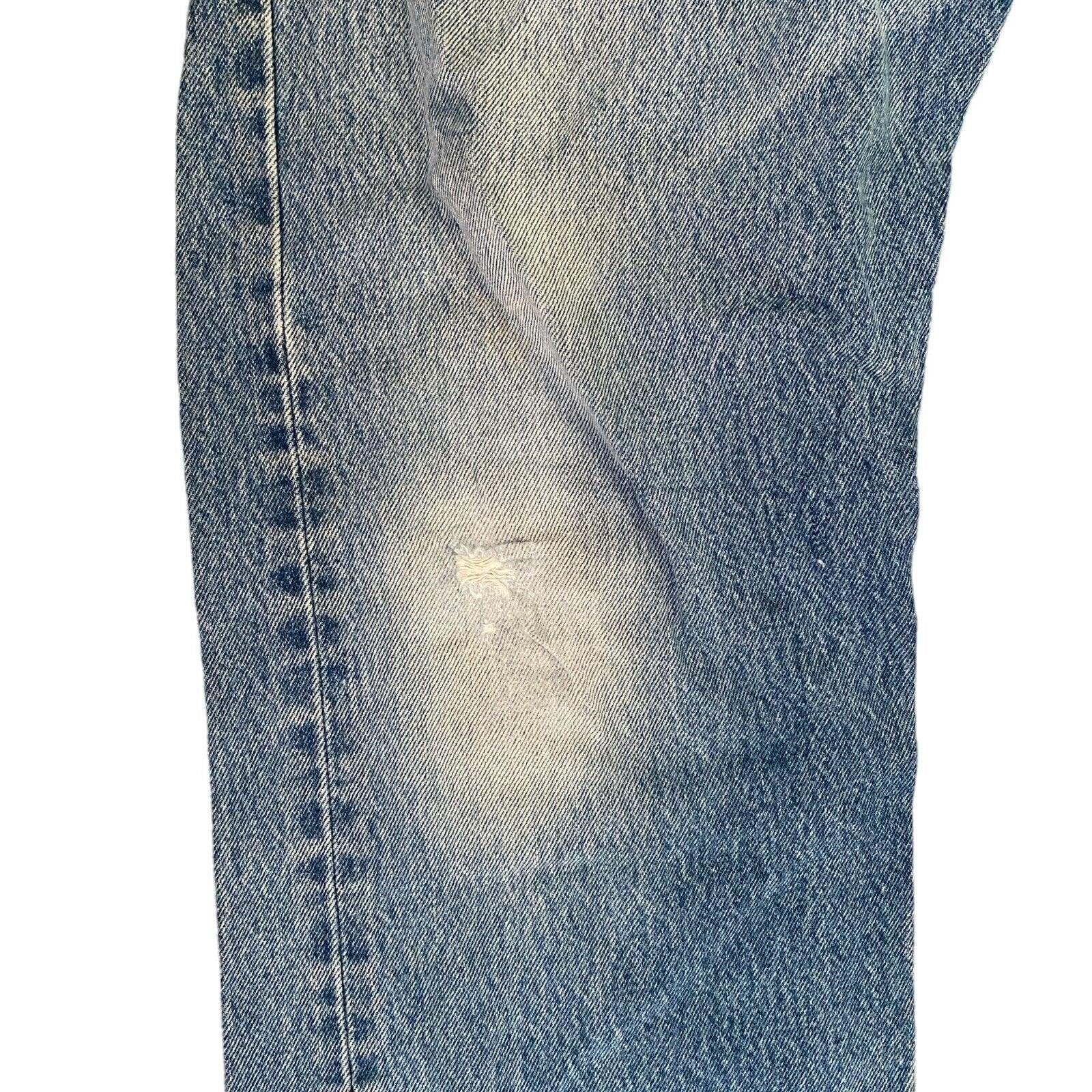 Vintage Levis 501 Original Straight Fit Denim Blue Jeans W38 L36