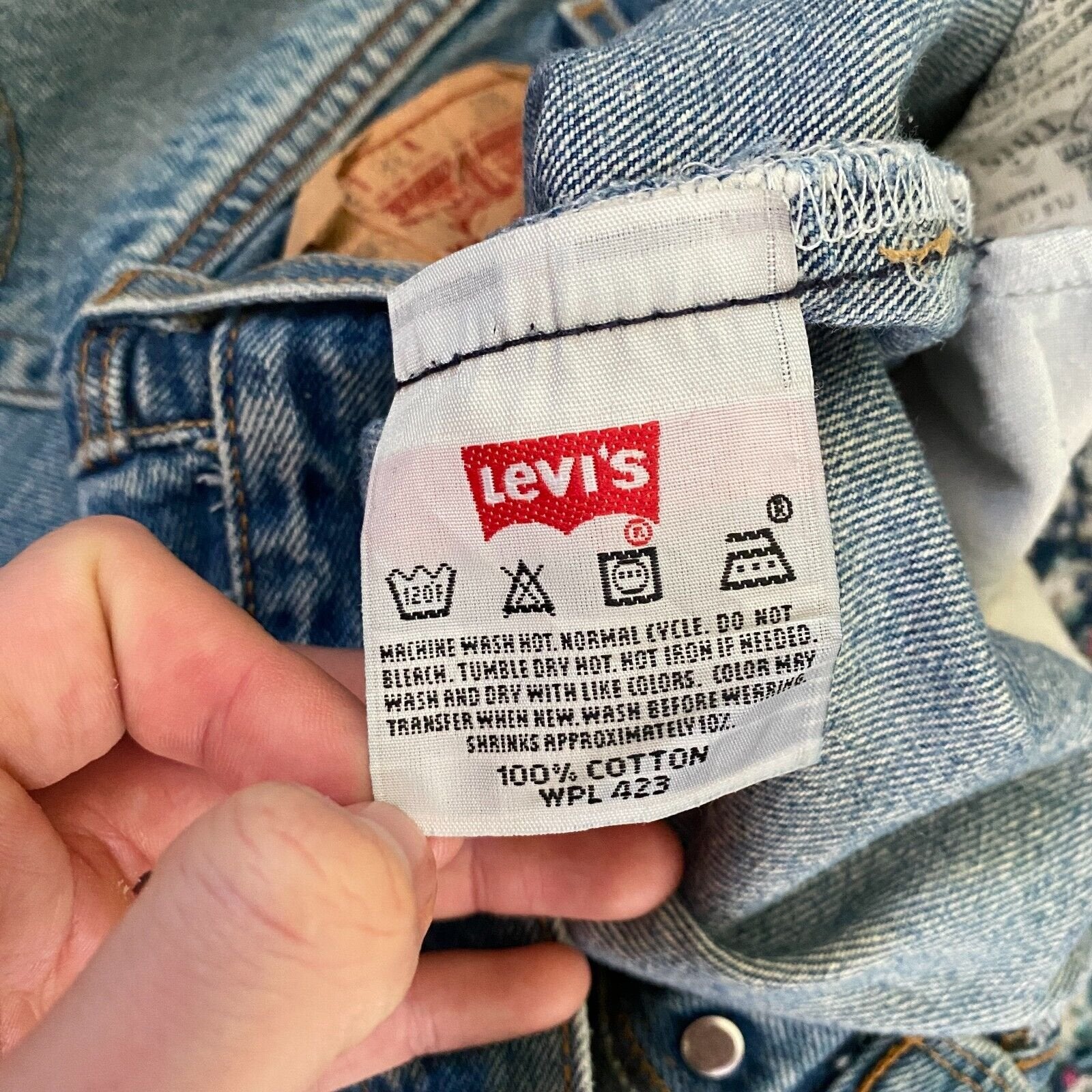 Vintage Levis 501 Original Straight Fit Denim Blue Jeans W38 L36
