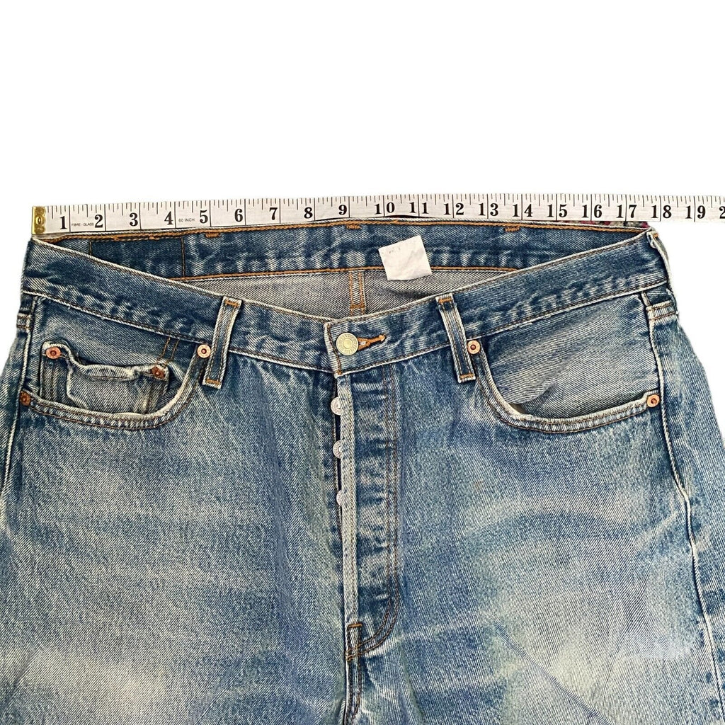 Vintage Levis 501 Original Straight Fit Denim Blue Jeans W38 L36