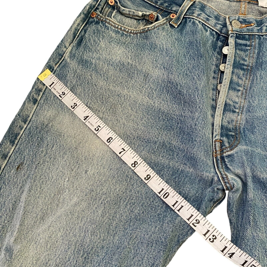 Vintage Levis 501 Original Straight Fit Denim Blue Jeans W38 L36
