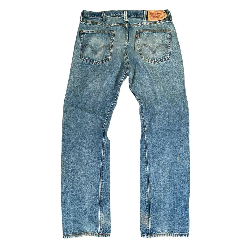 Vintage Levis 501 Original Straight Fit Denim Blue Jeans W38 L36