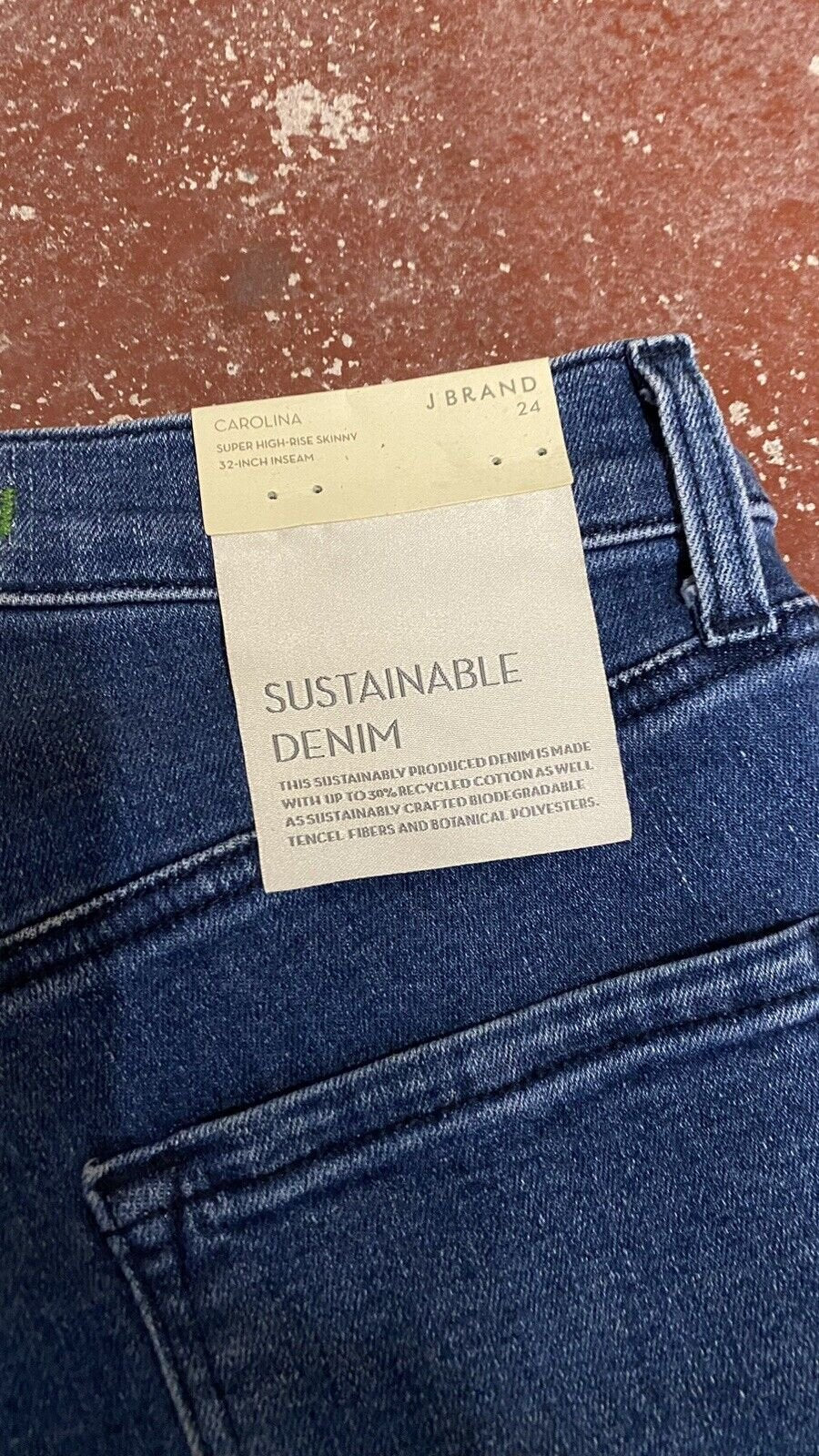 J Brand Women’s Carolina Earthy Blue Denim Jeans Size 24 L32” BNWT