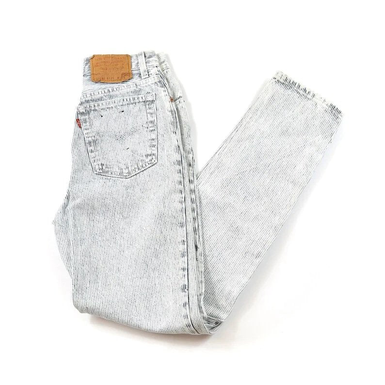 VINTAGE LEVIS 501 PIN STRIPE HIGH WAISTED JEANS