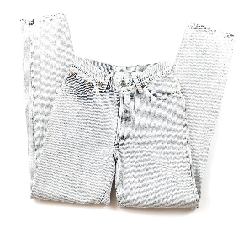 VINTAGE LEVIS 501 PIN STRIPE HIGH WAISTED JEANS