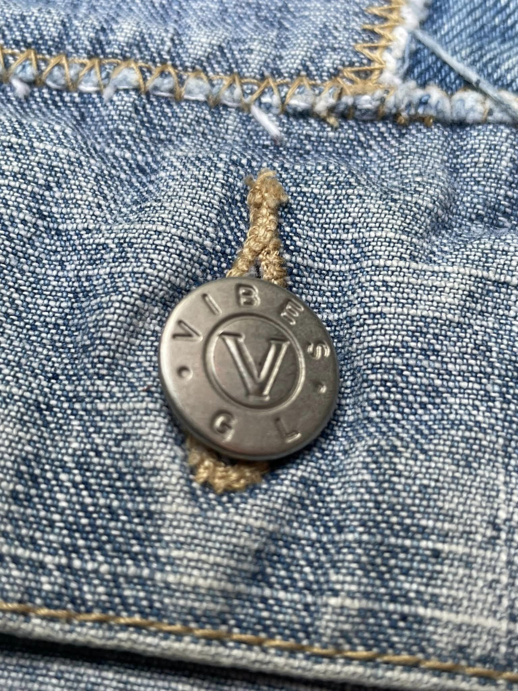 Vibes Custom Patch Denim Jacket