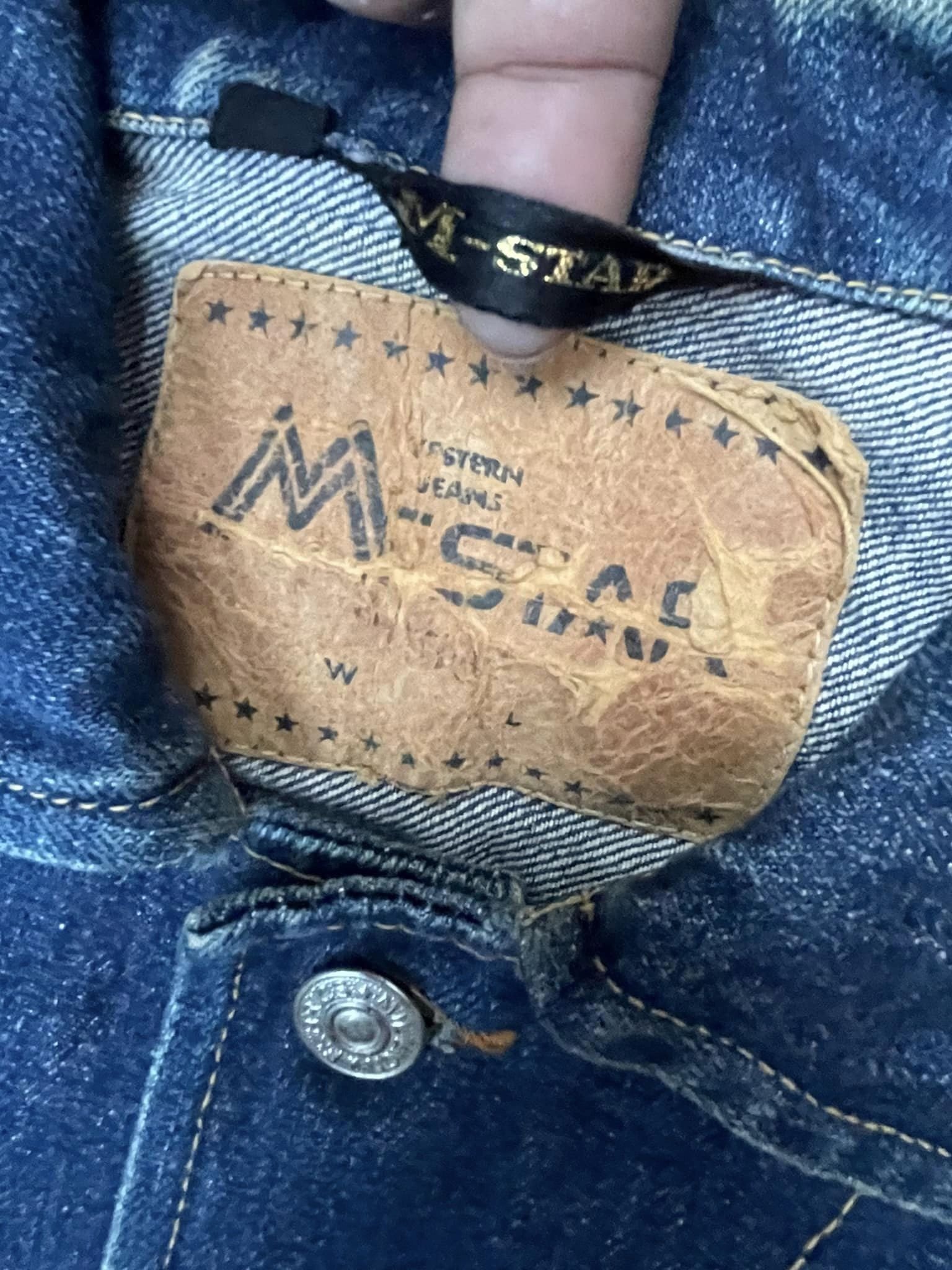 Vintage MStar Selvedge Distresed Denim Jacket