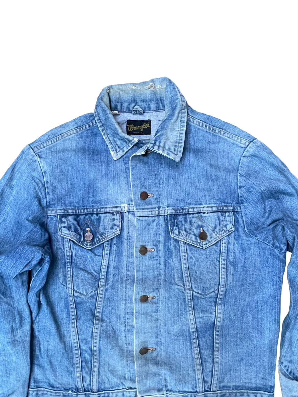 Vintage 70’s Wrangler Distresed Denim Jacket