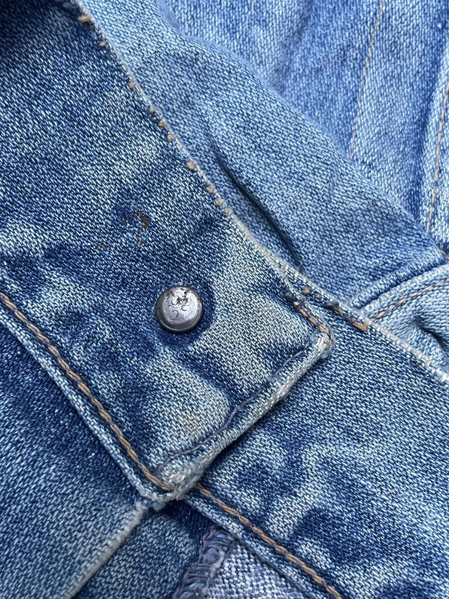 Vintage 70’s Wrangler Distresed Denim Jacket