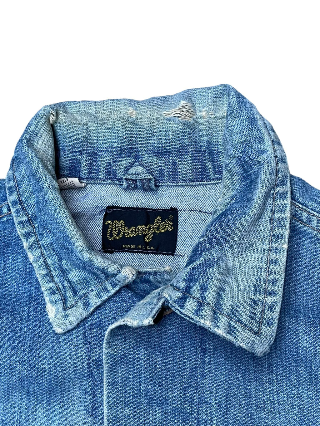 Vintage 70’s Wrangler Distresed Denim Jacket