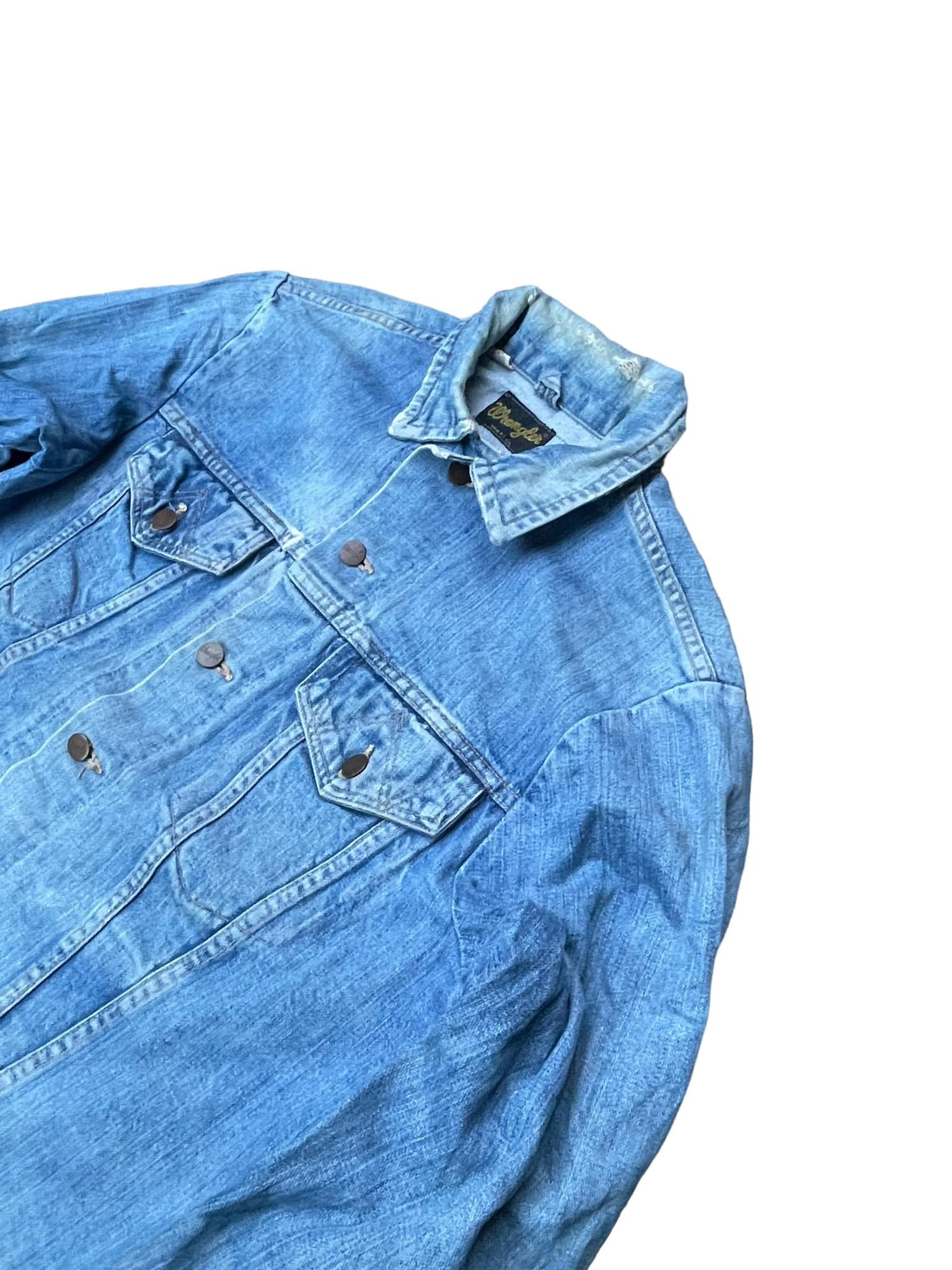 Vintage 70’s Wrangler Distresed Denim Jacket