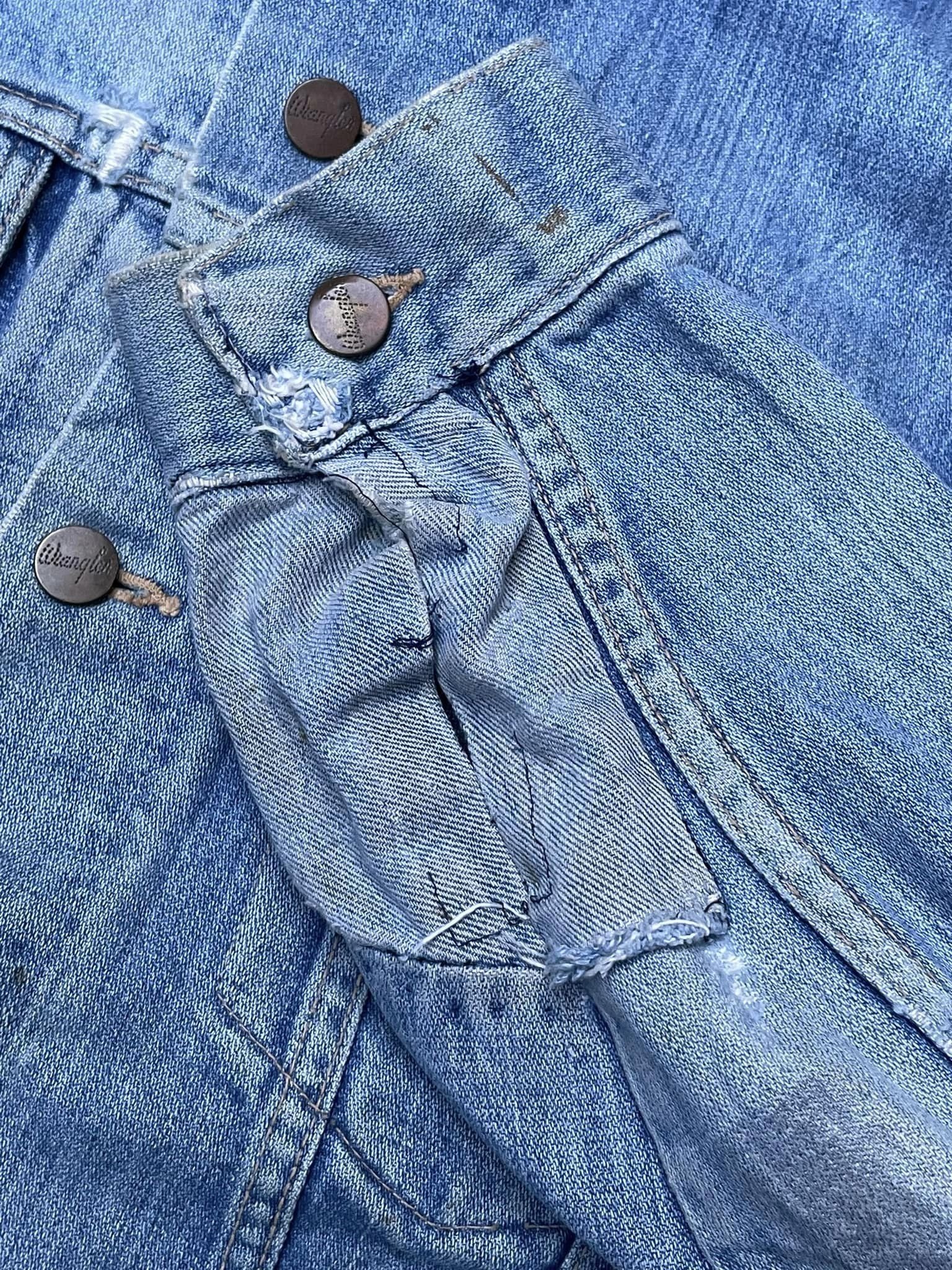Vintage 70’s Wrangler Distresed Denim Jacket