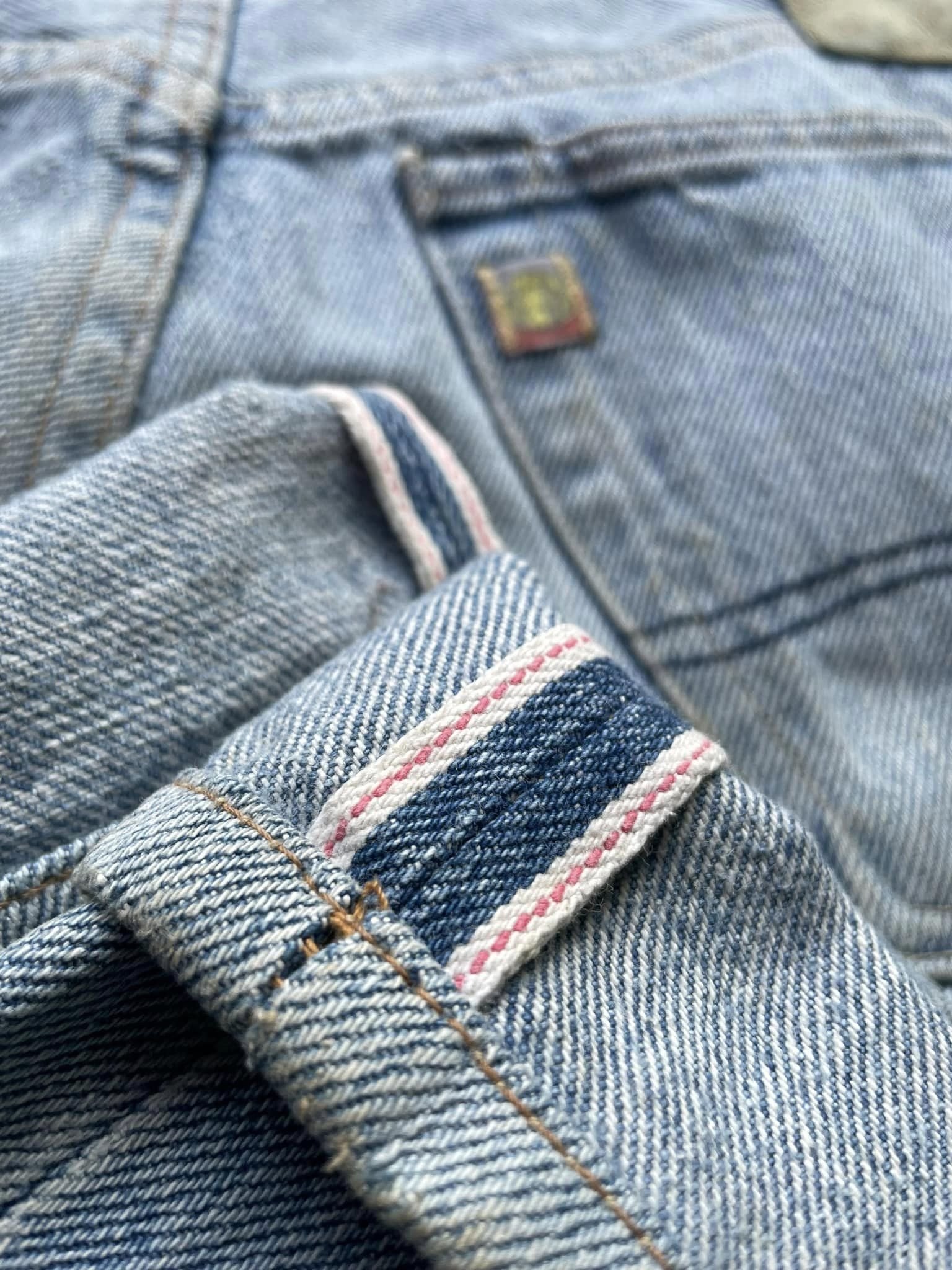 Vintage Fighting Elephant Faded Selvedge Denim