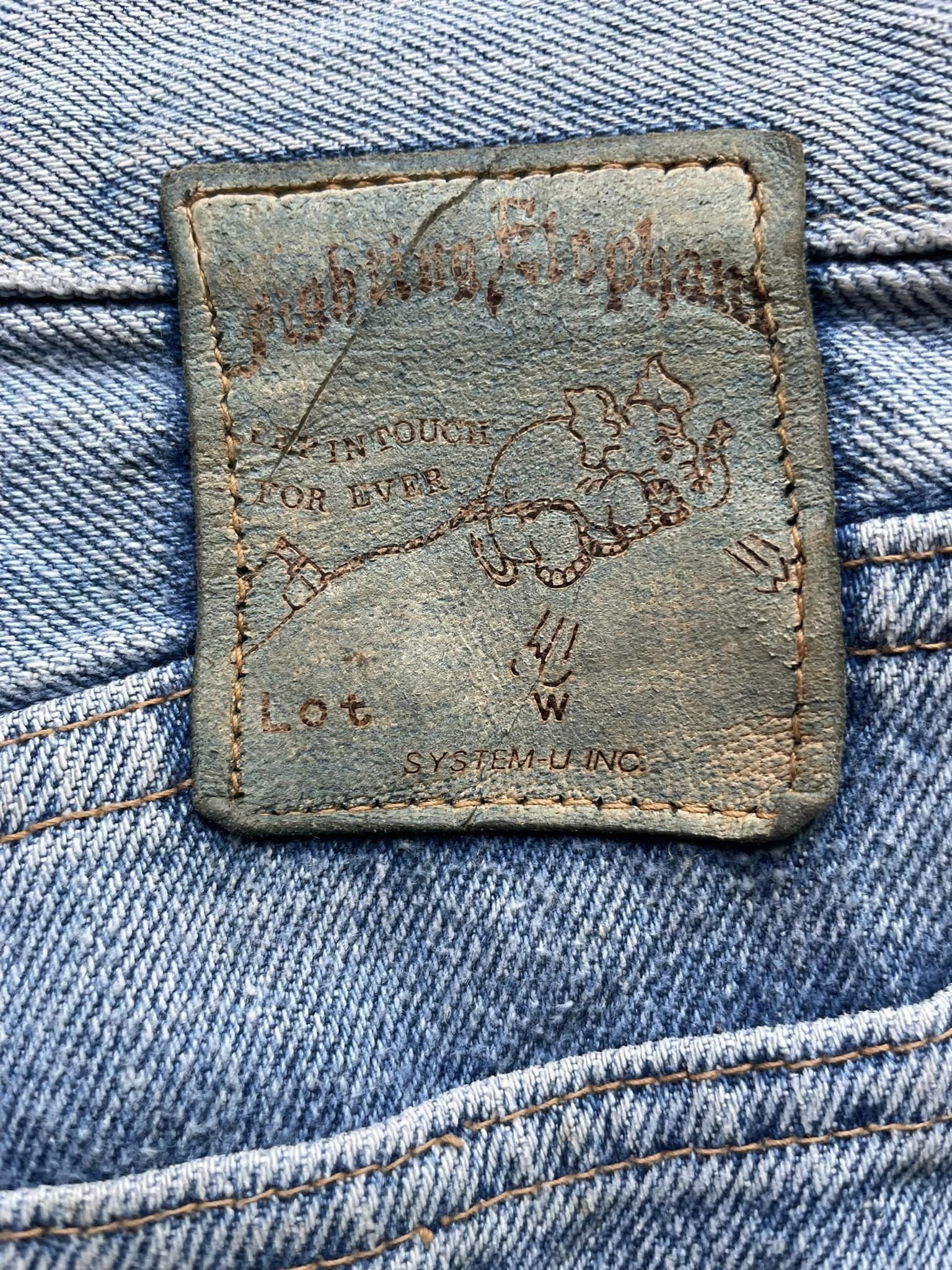 Vintage Fighting Elephant Faded Selvedge Denim