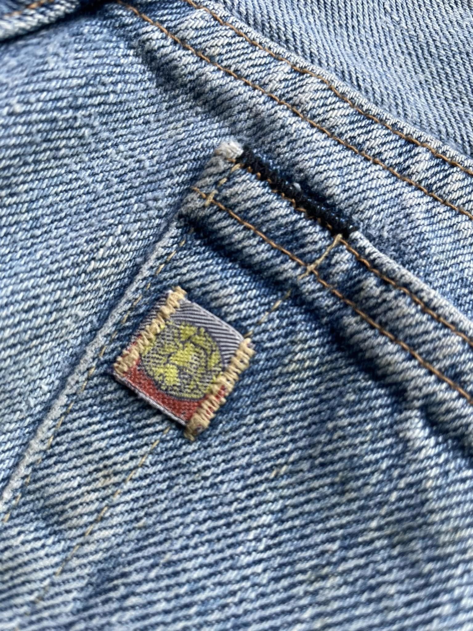 Vintage Fighting Elephant Faded Selvedge Denim