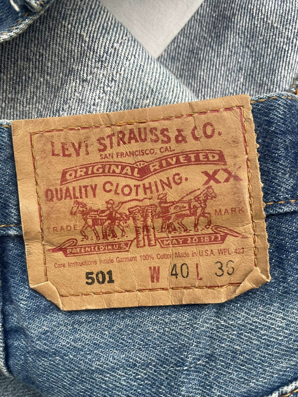 Vintage 1994 Levis 501 e Faded Denim