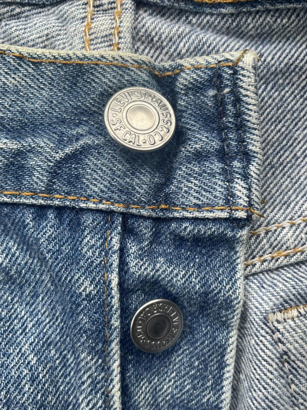 Vintage 1991 Levis 501 e Stone Wash Faded Denim
