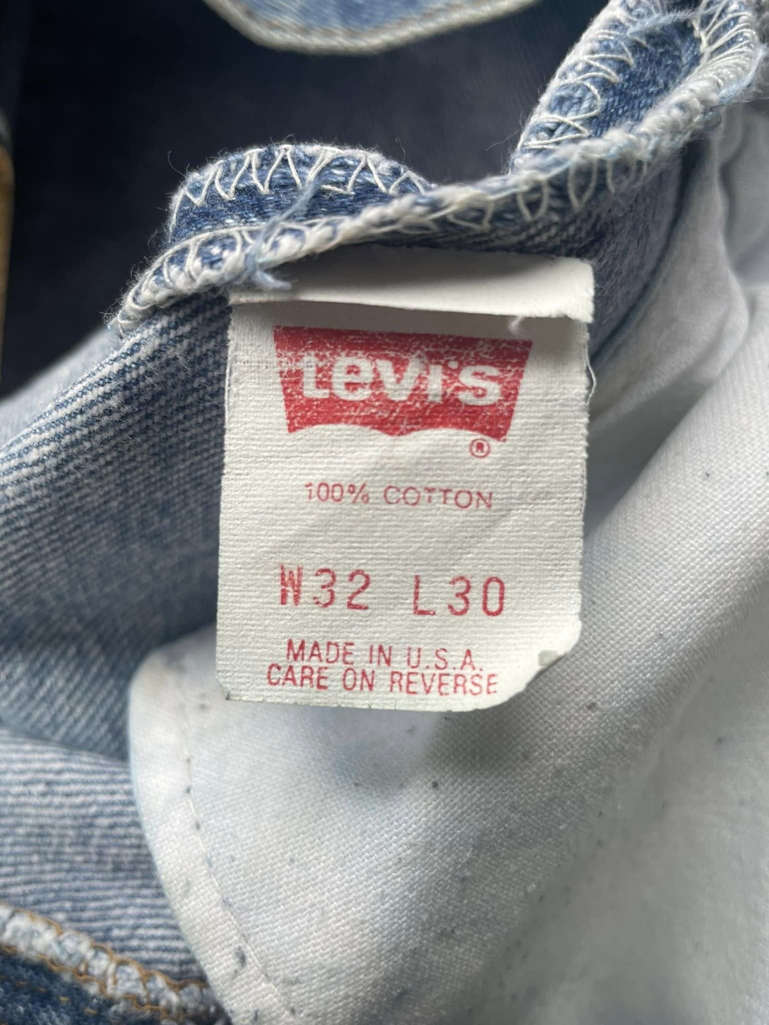 Vintage 1991 Levis 501 e Stone Wash Faded Denim